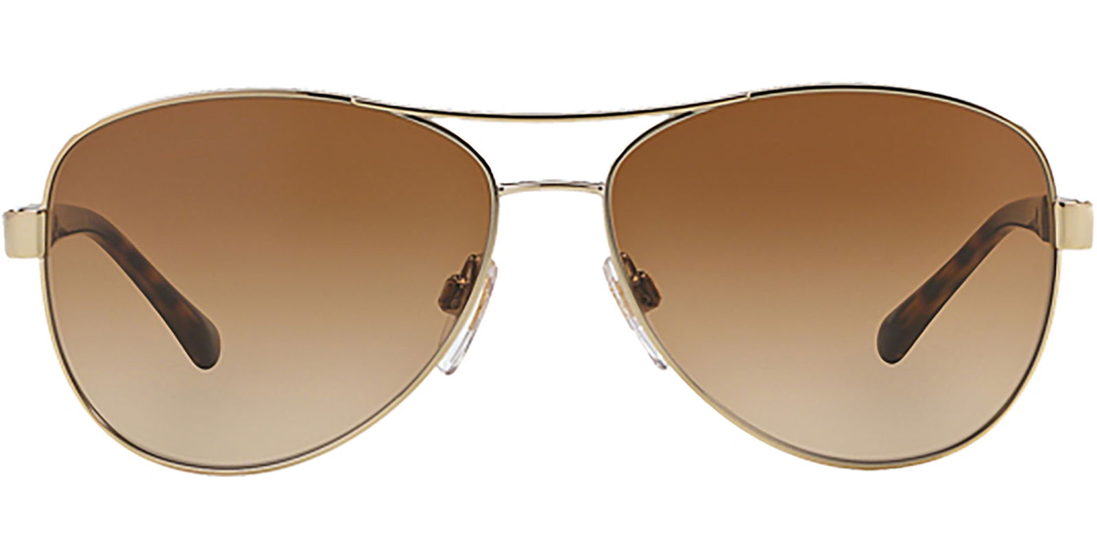 Burberry Light Gold-Tone/Tartan Pilot -  - Eyedictive