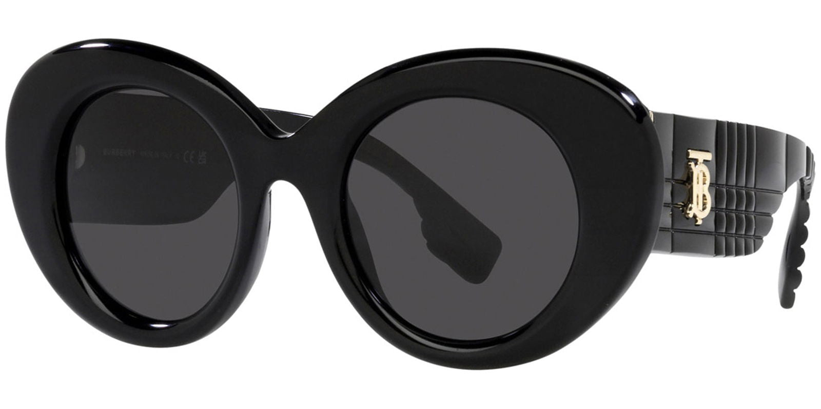 Burberry Margot Black Oversize Mod Style Round -  - Eyedictive