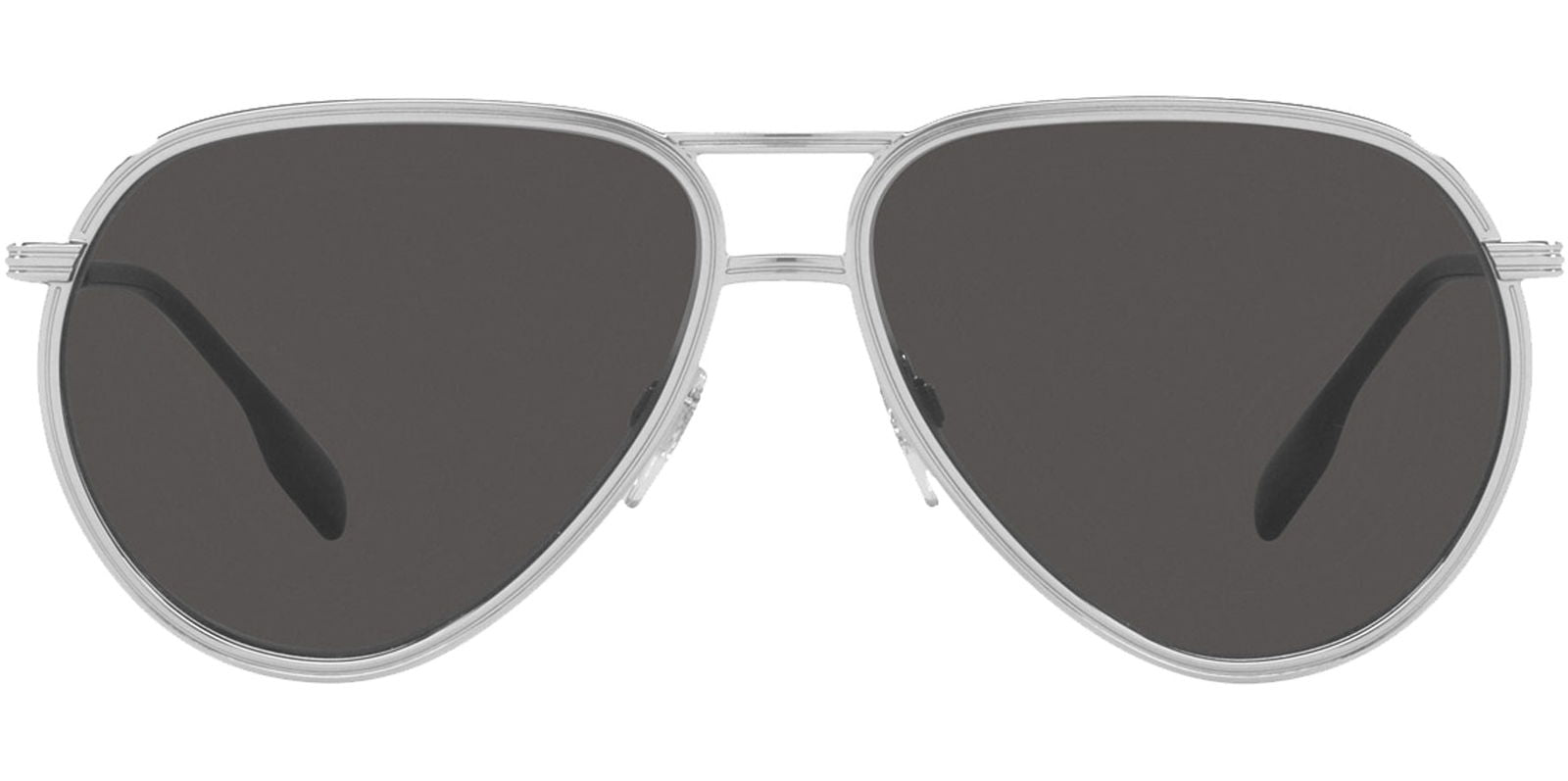 Burberry Scott Silver-Tone Aviator -  - Eyedictive