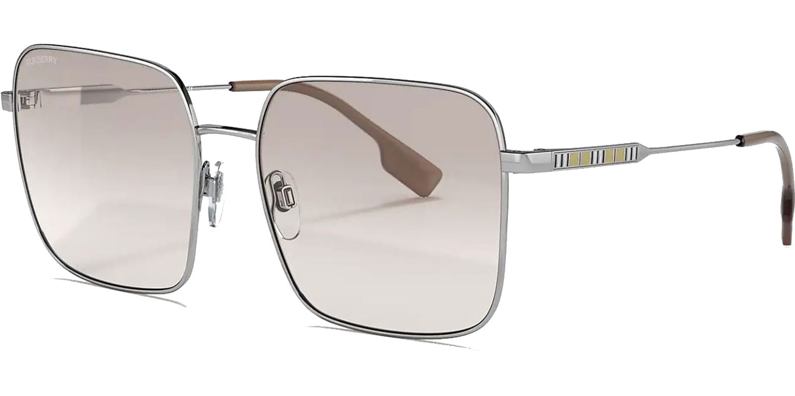 Burberry Silver-Tone Oversize Square w/ Gradient Lens -  - Eyedictive