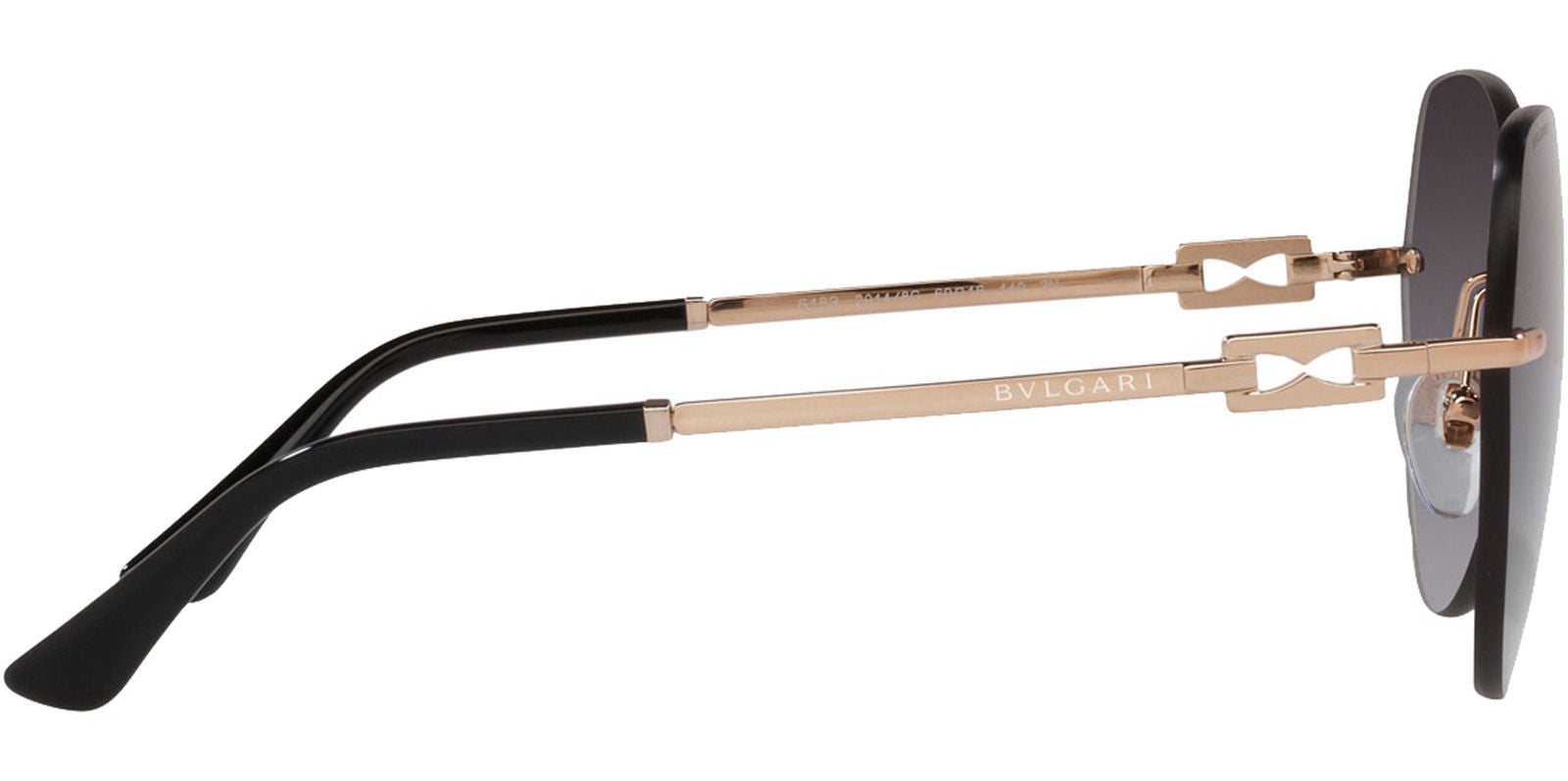 Bvlgari Pink Gold-Tone Rimless Butterfly w/ Gradient Lens -  - Eyedictive