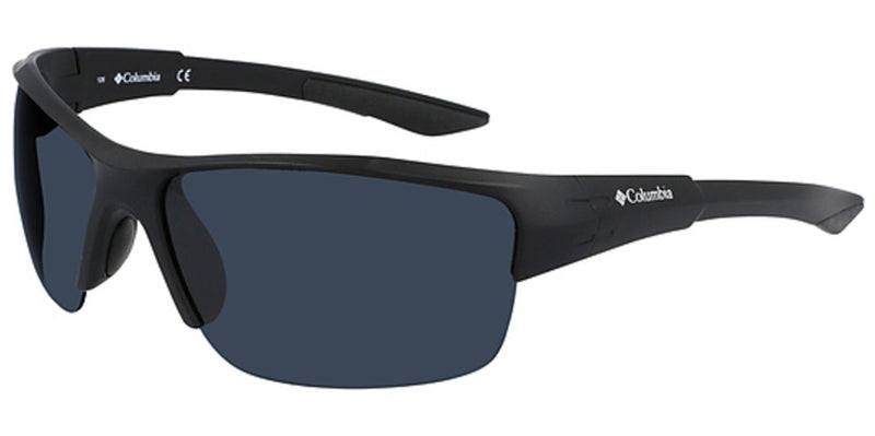 Columbia Men's Wingard Polarized Semi-Rimless Wrap Sunglasses (Matte Black/Grey (002))
