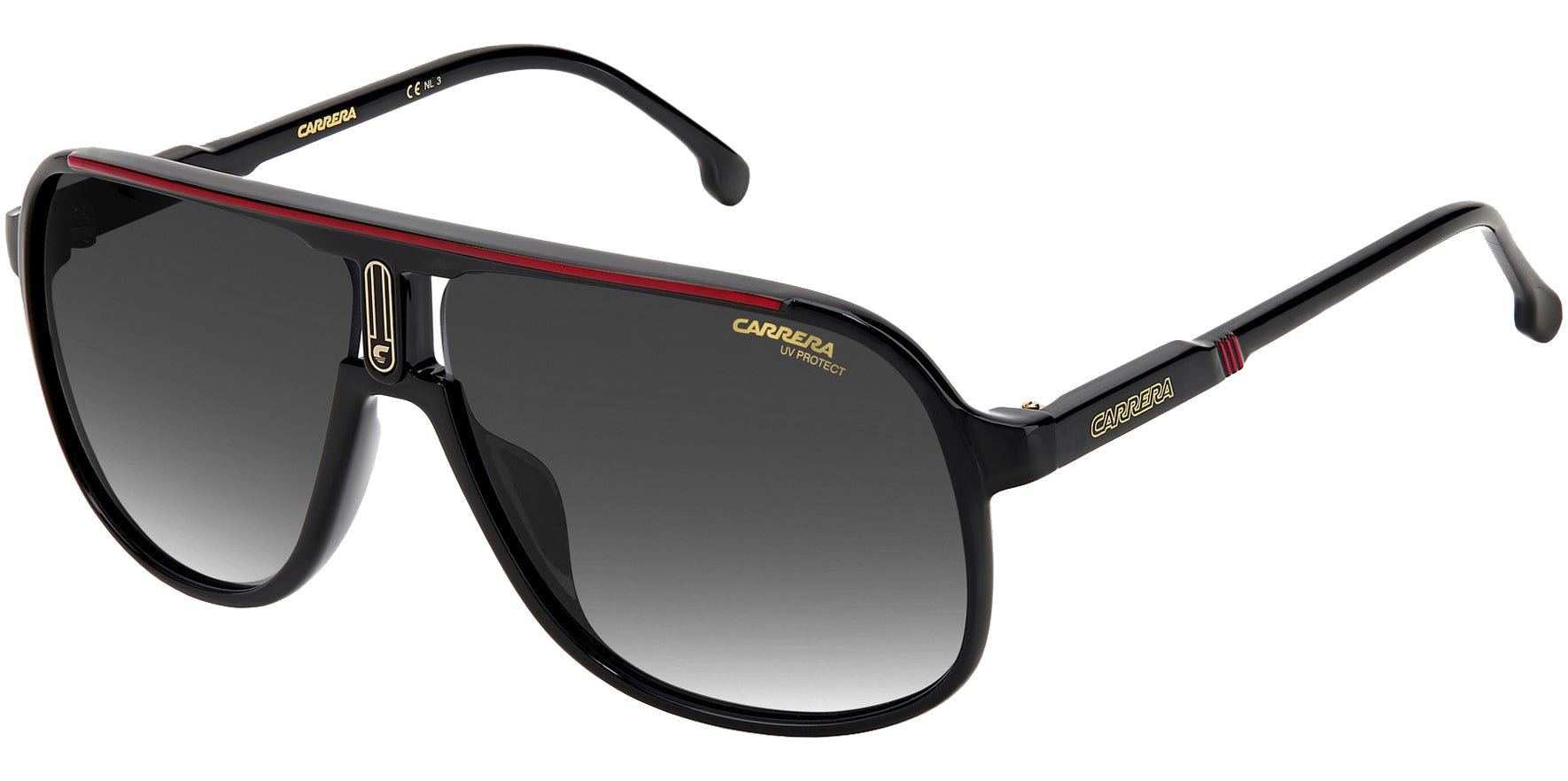 Carrera Black/Red Navigator w/ Gradient Lens