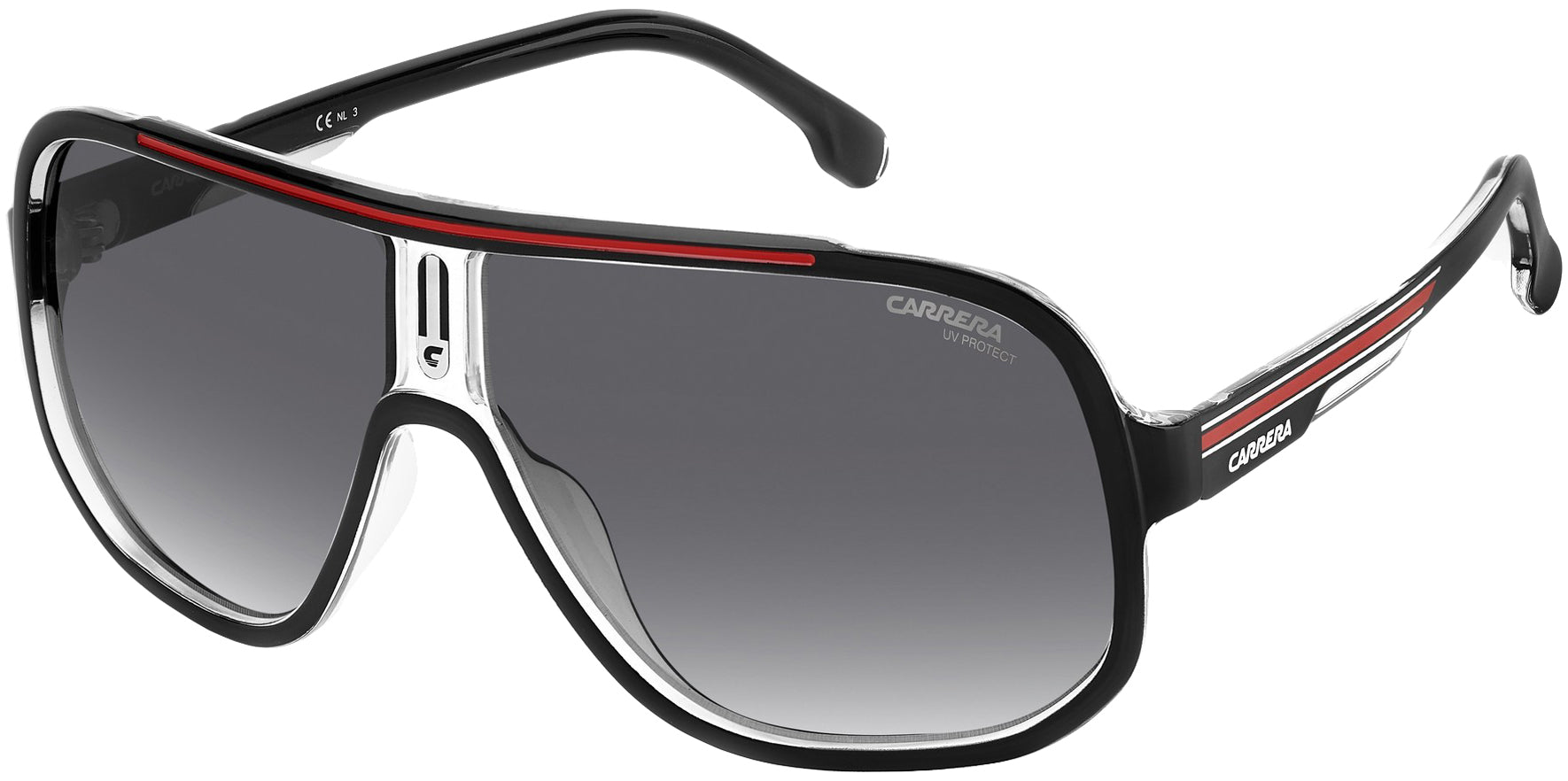 Carrera Black/Red Navigator w/ Gradient Lens