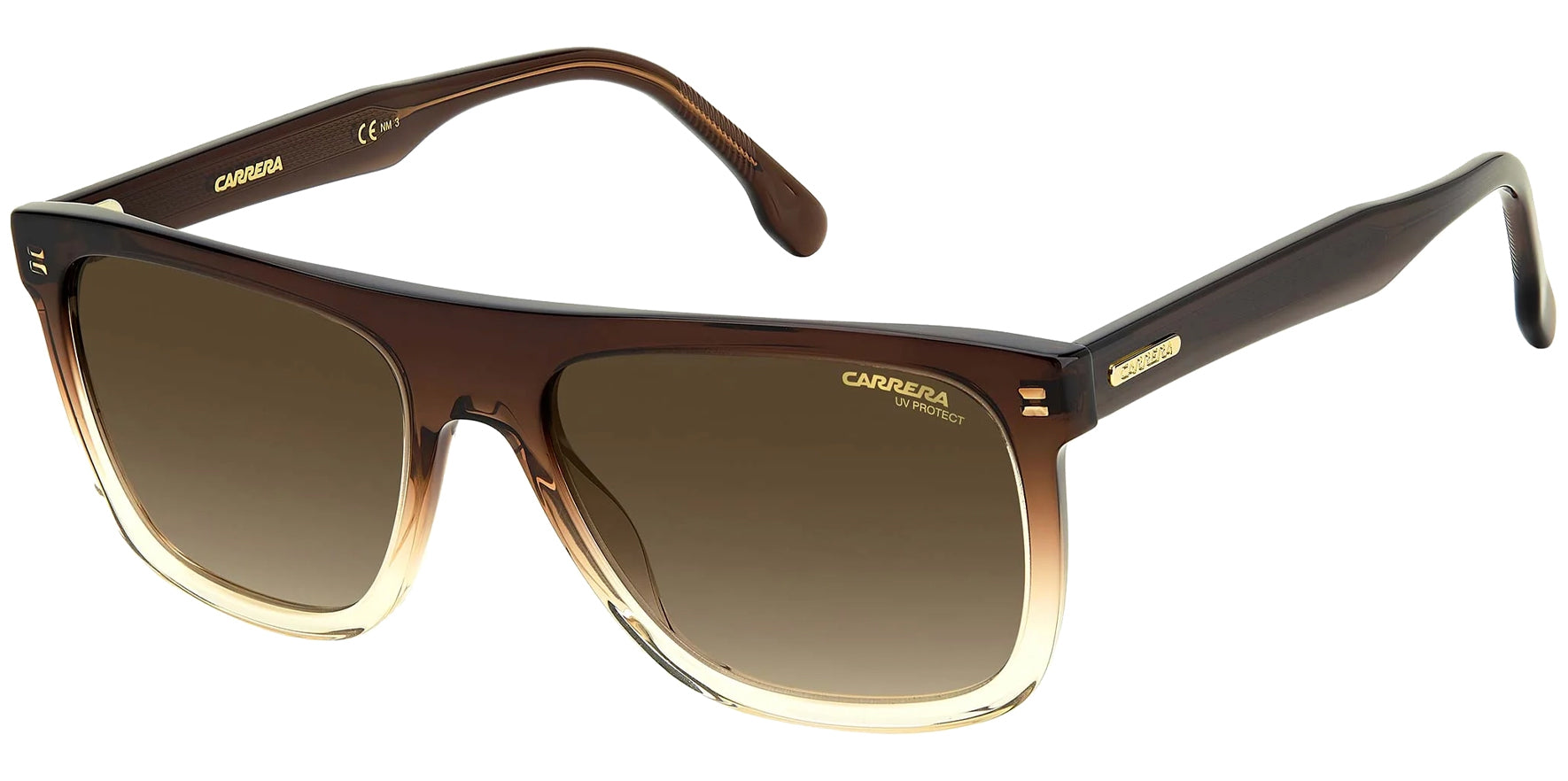 Carrera Crystal Brown Modern Square w/ Gradient Lens