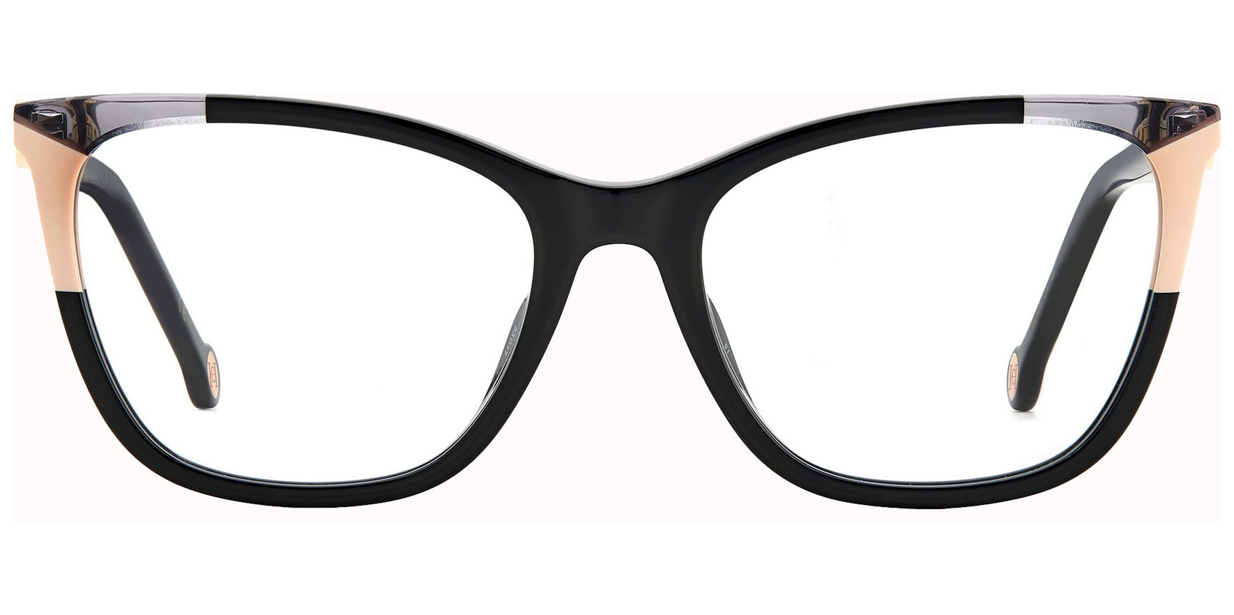 Carolina Herrera Squared Cat Eye Eyeglasses w/ Flex Hinges