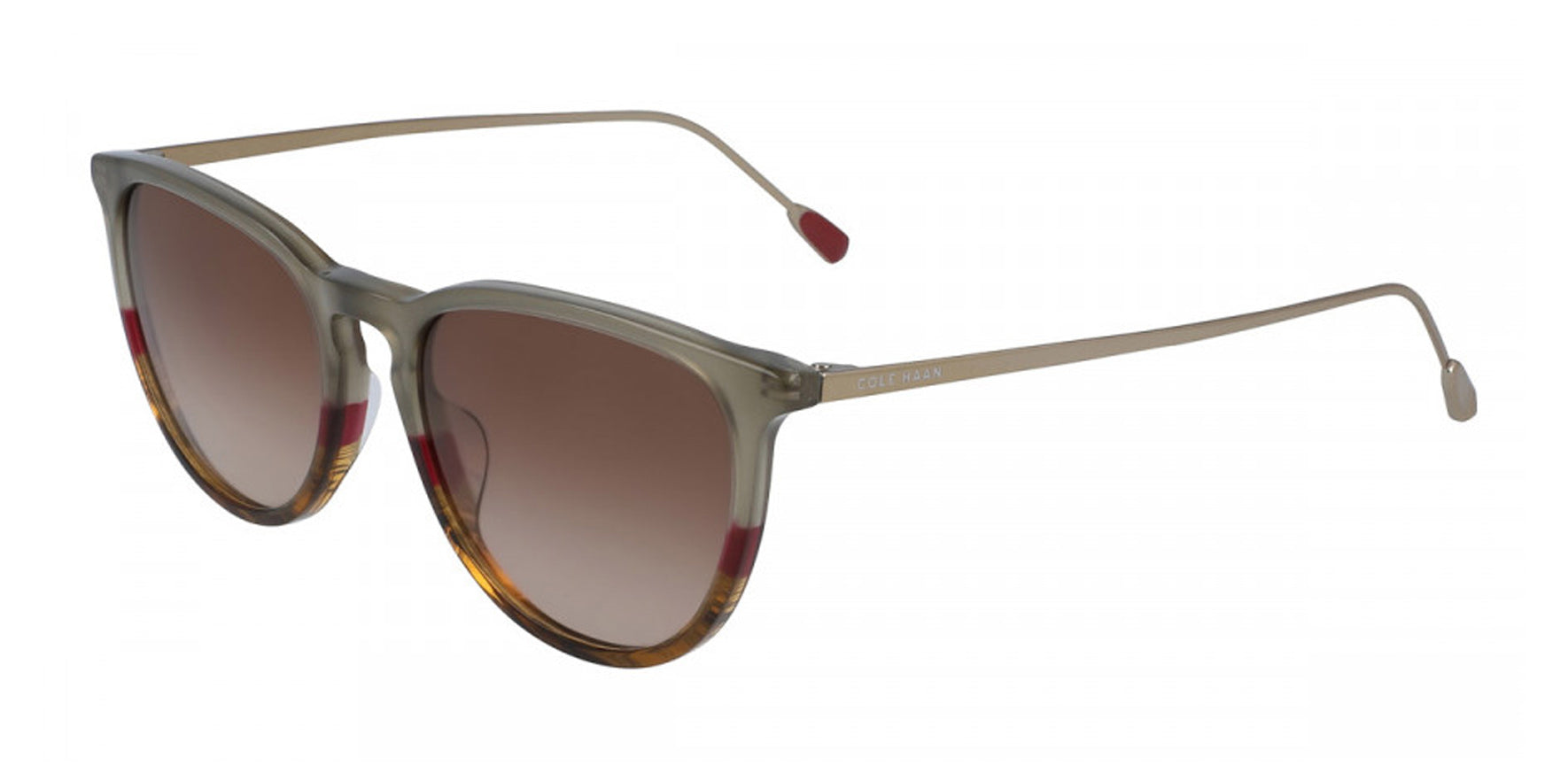 Cole Haan Horn Keyhole Round w/ TI-FLEX Temples