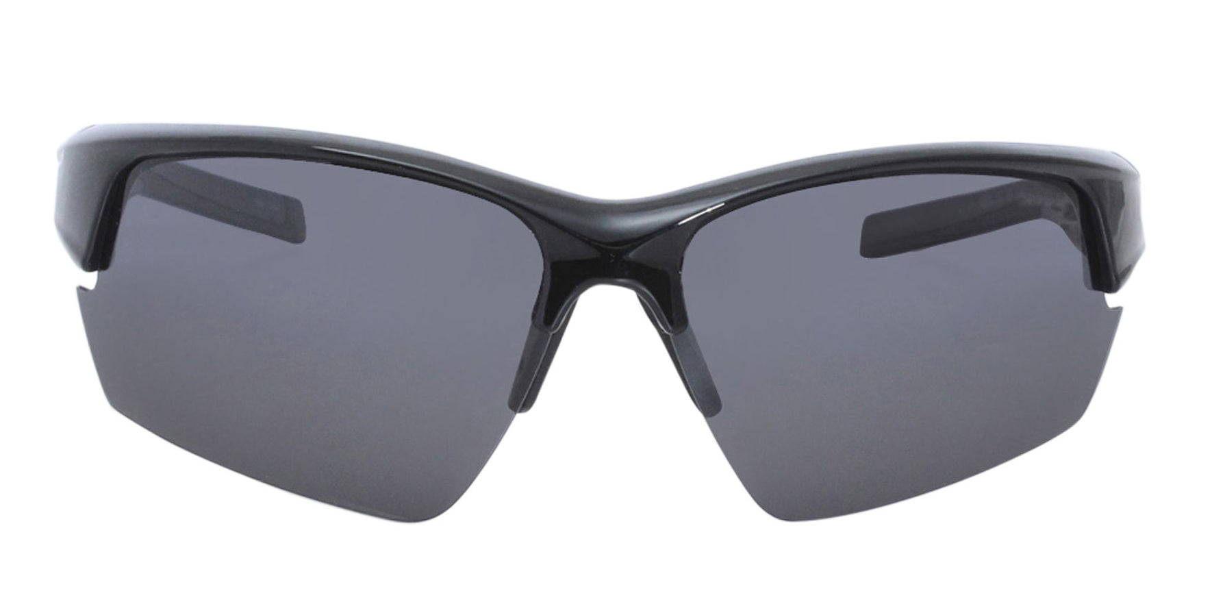 Champion Polarized Matte Black Semi-Rimless Sport Wrap - Eyedictive