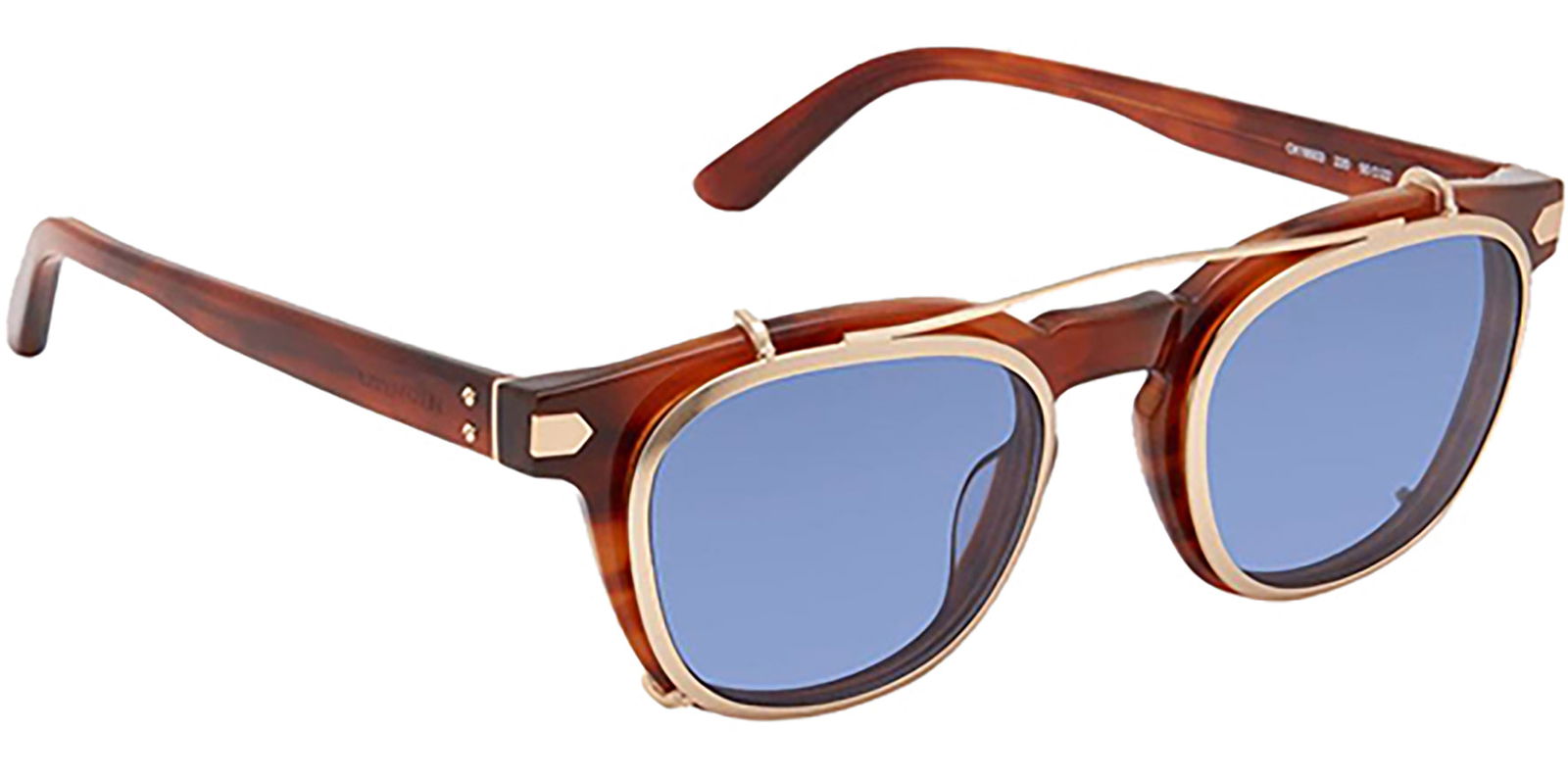 Calvin Klein Optical Brown Horn w/ Clip-On Shade -  - Eyedictive