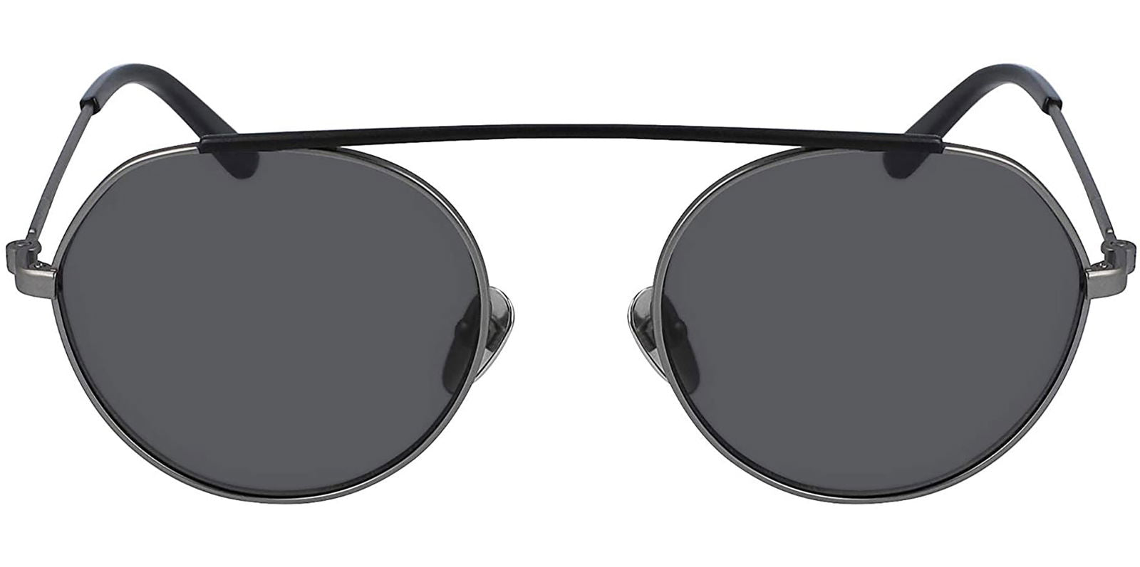 Calvin Klein Satin Gunmetal Titanium Round -  - Eyedictive