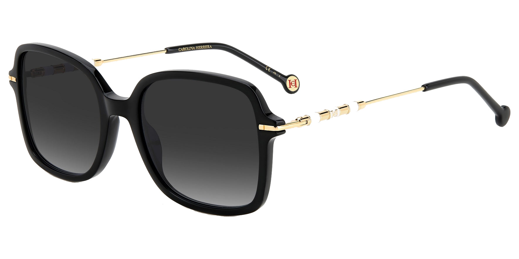Carolina Herrera Black Squared Butterfly w/ Gradient Lens
