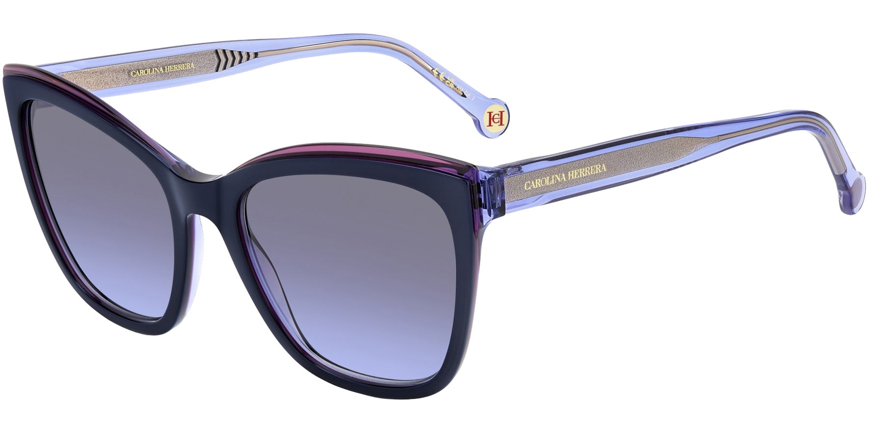 Carolina Herrera Violet Blue Cat Eye w/ Gradient Lens