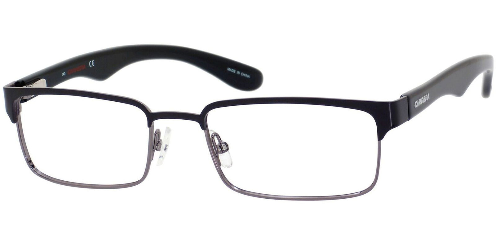 Carrera Black/Dark Ruthenium Rectangle Eyeglass Frames -  - Eyedictive