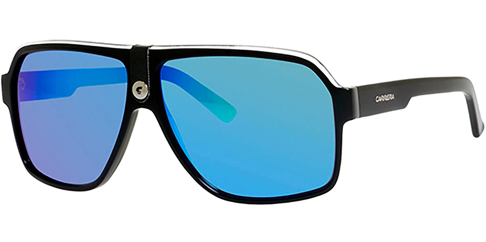 Carrera Black Crystal Pilot w/ Blue Flash Lens -  - Eyedictive