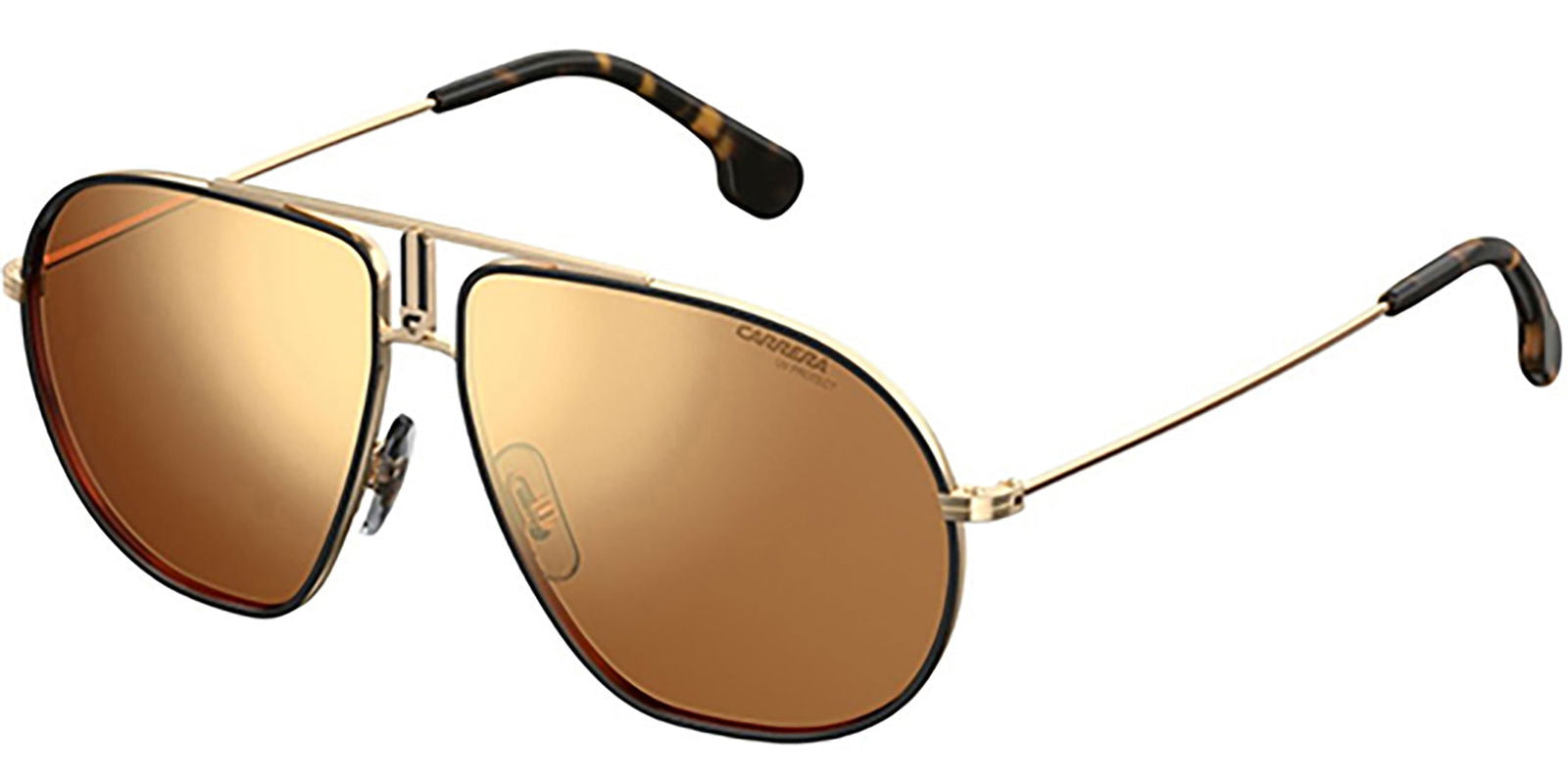 Carrera Bound Oversize Aviator w/ Gold Flash Lens -  - Eyedictive