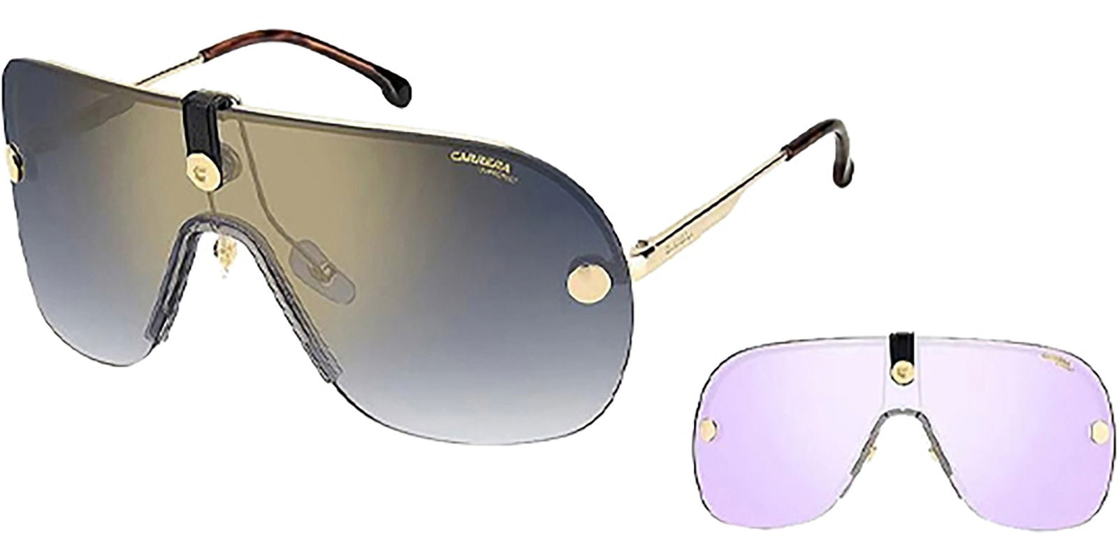 Carrera Epica II Oversized Rimless Shield Navigator w/ Bonus Lens -  - Eyedictive