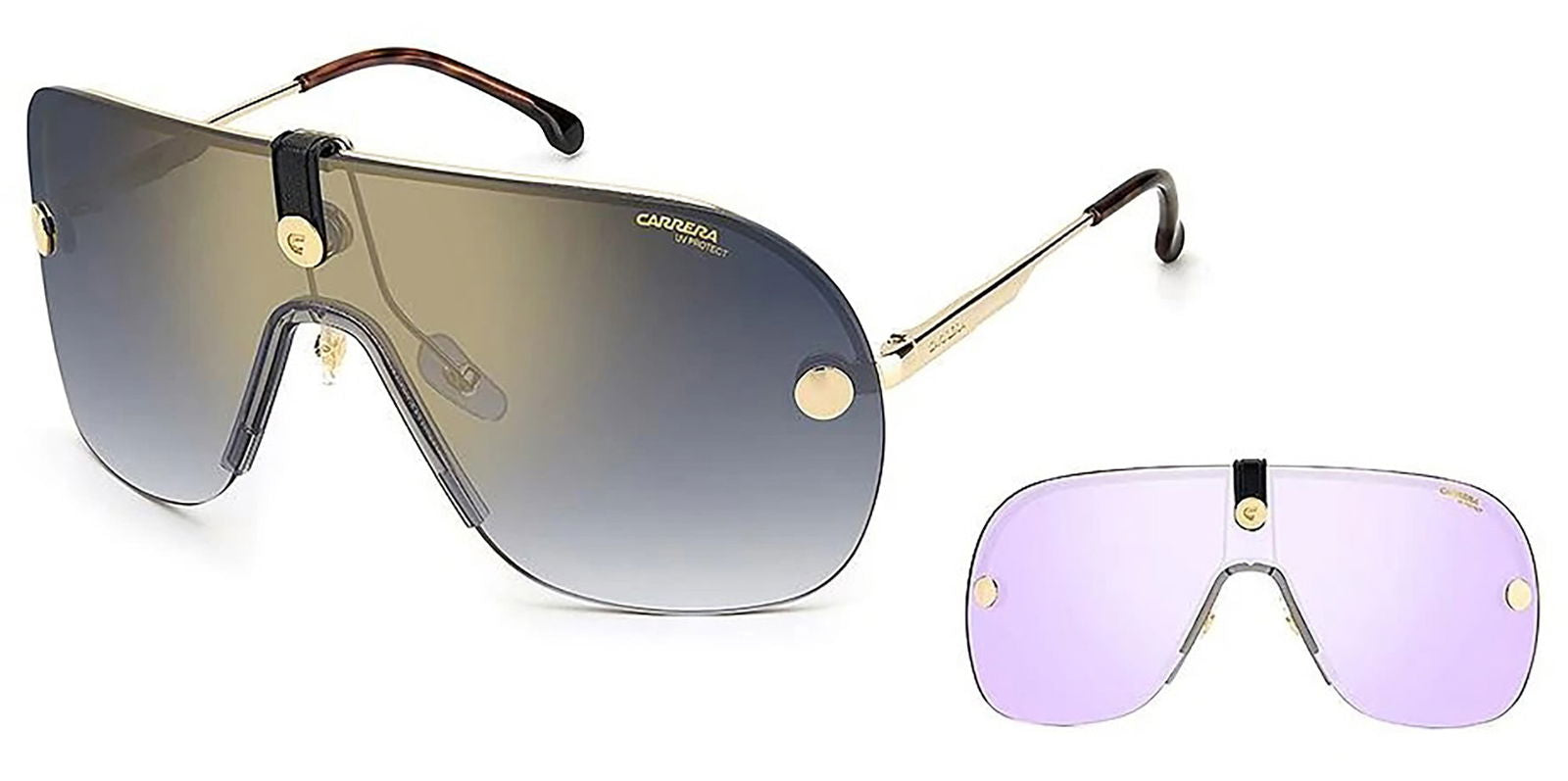 Carrera Epica II Oversized Rimless Shield Navigator w/ Bonus Lens -  - Eyedictive