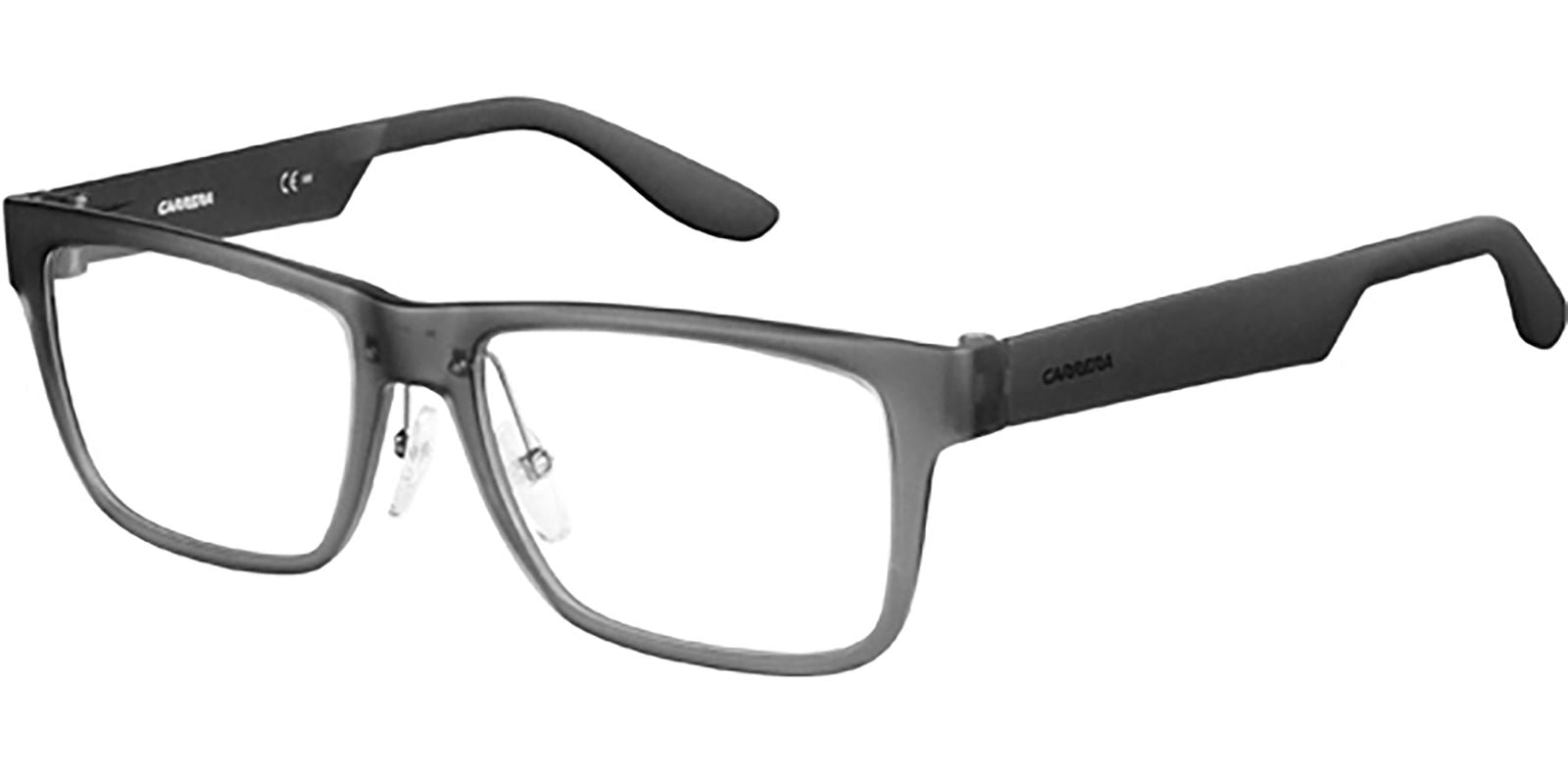Carrera Grey/Matte Black Square Eyeglasses Frames -  - Eyedictive