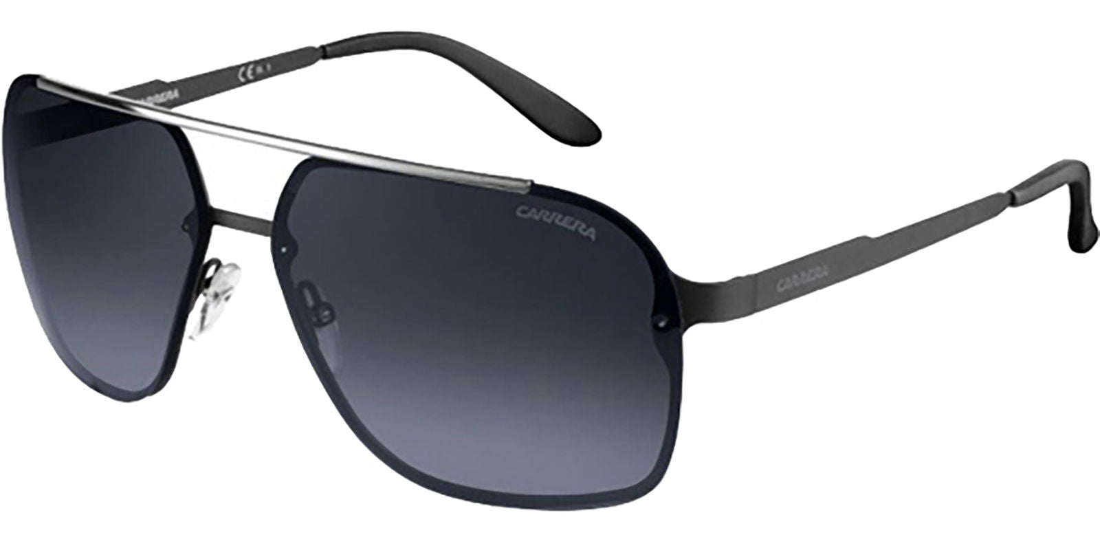 Carrera Matte Black Stainless Steel Pilot w/ Gradient Lens -  - Eyedictive