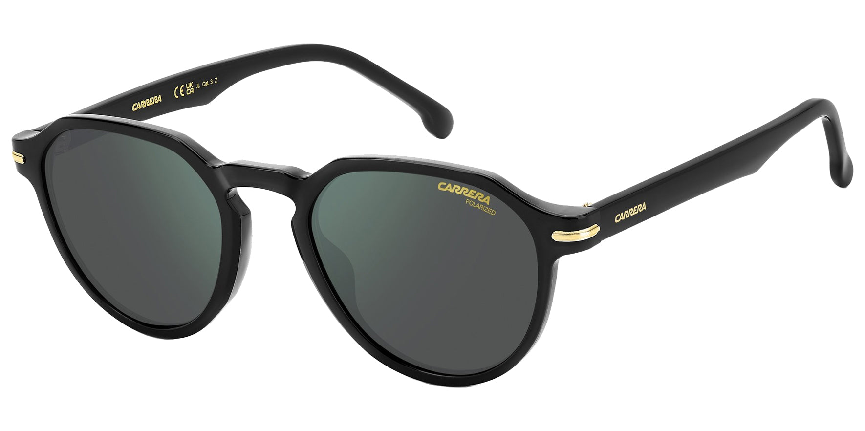 Carrera Polarized Black Pantos w/ Keyhole Bridge