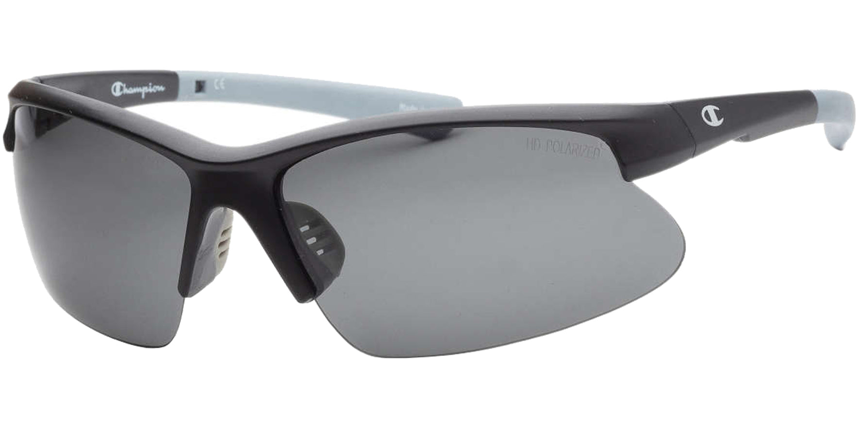 Champion C-Tech Matte Black Semi-Rimless Sport Wrap