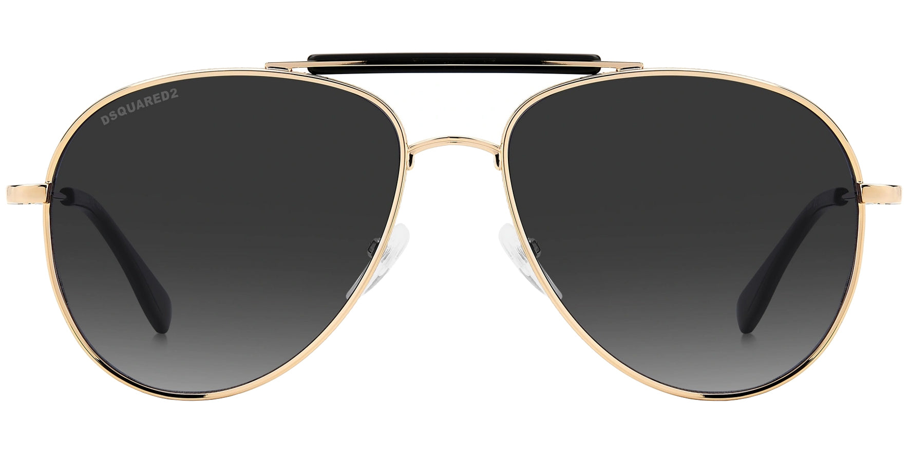 DSquared2 Men's Gold-Tone Aviator w/ Gradient Lens - Eyedictive