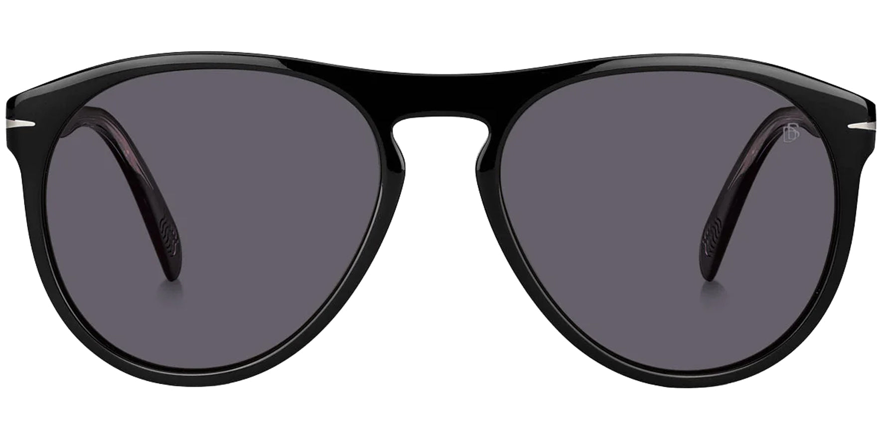 David Beckham Polarized Black Round Aviator