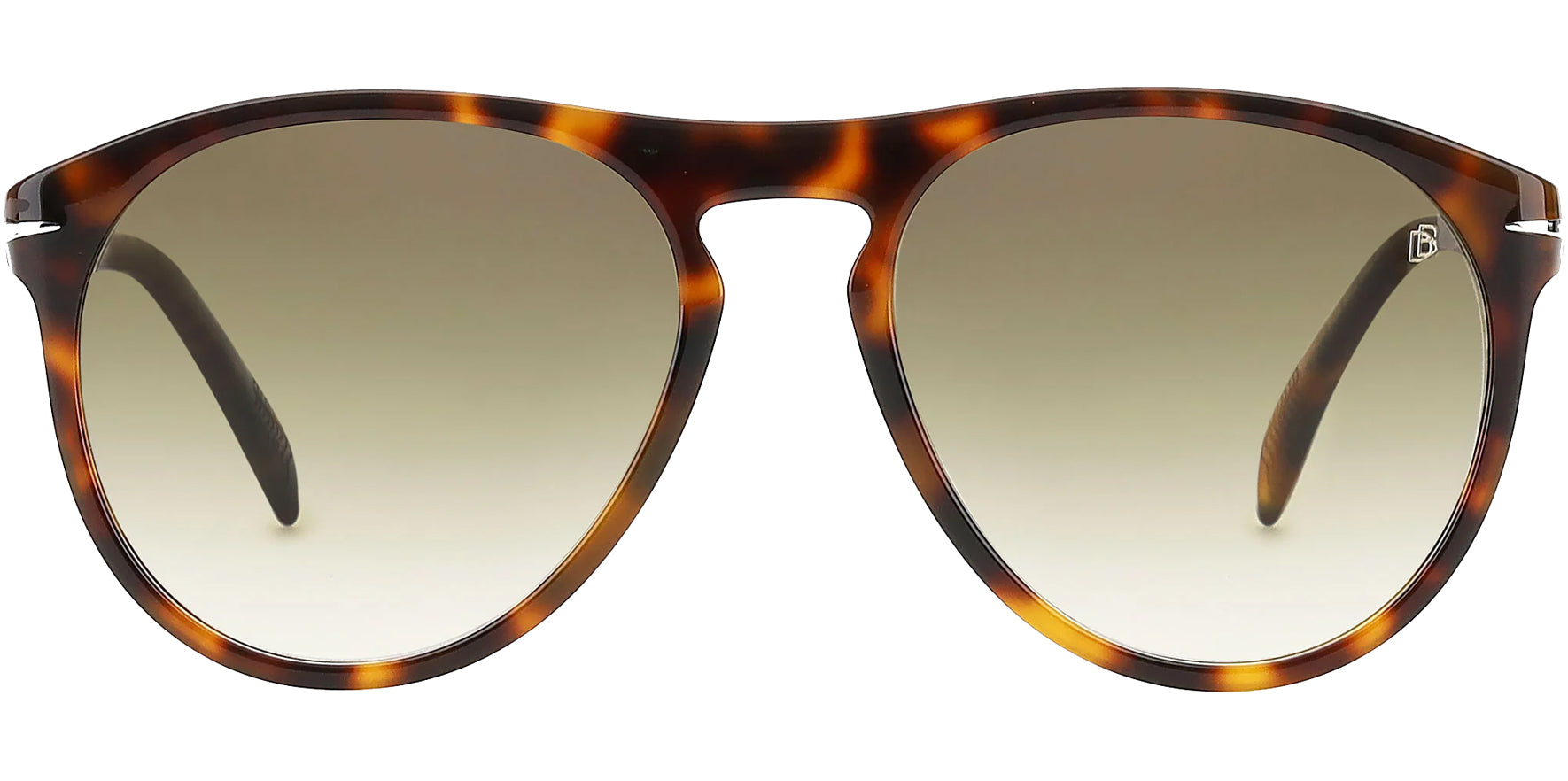 David Beckham Brown Havana Aviator w/ Gradient Lens - Eyedictive