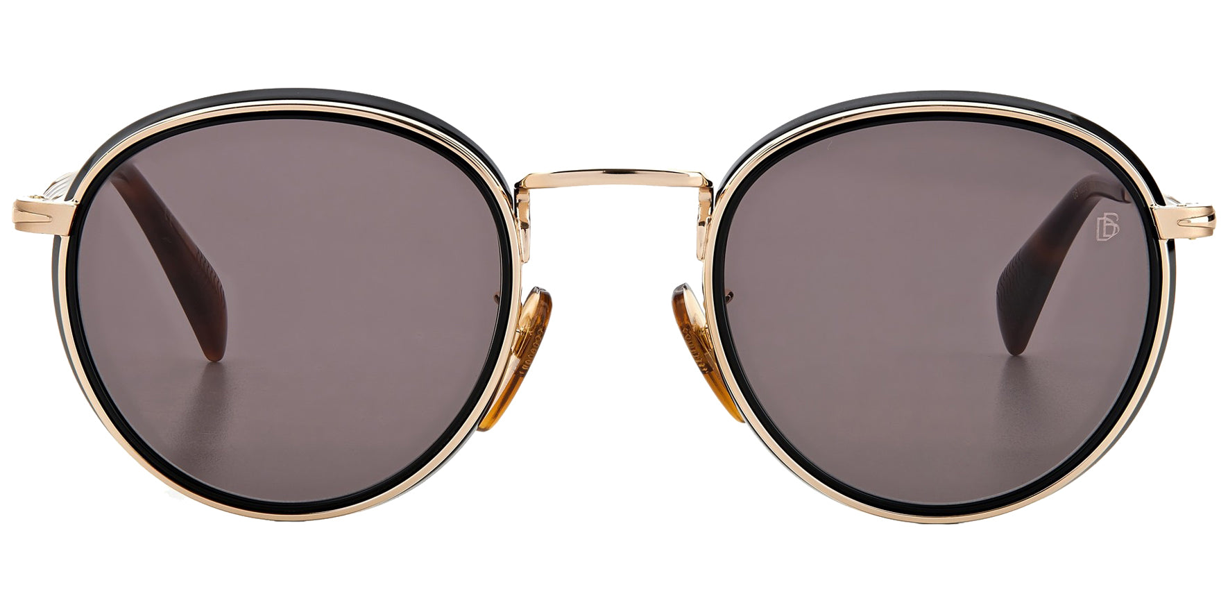 David Beckham Black Gold-Tone Round