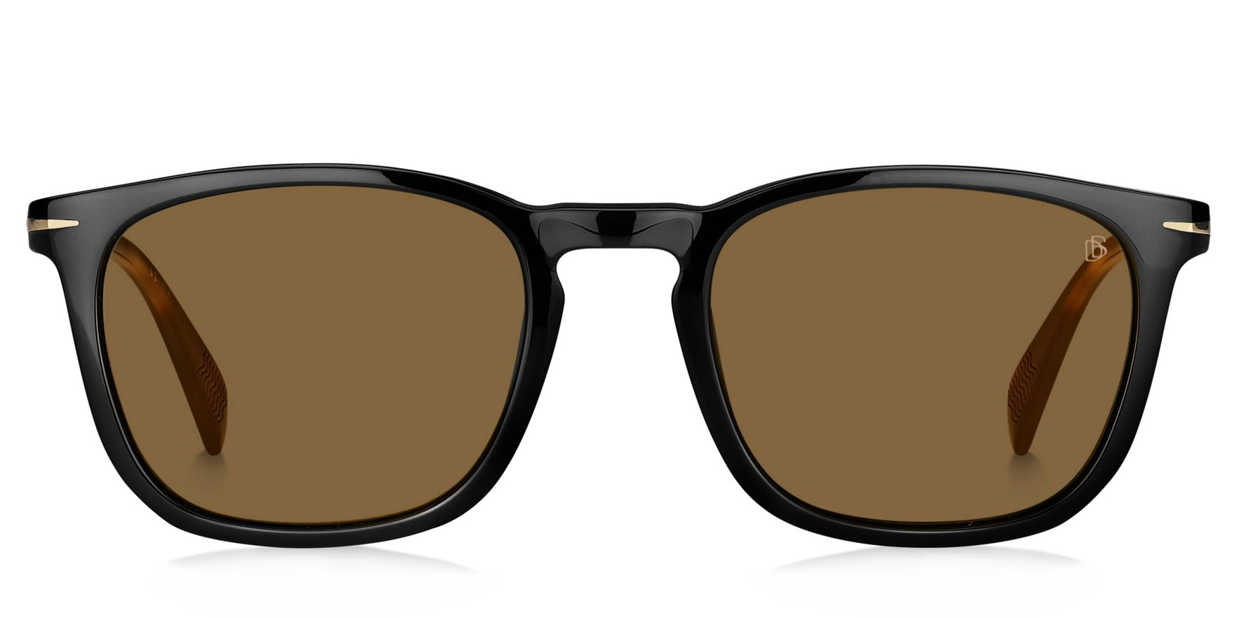 David Beckham Black/Gold-Tone Square - Eyedictive