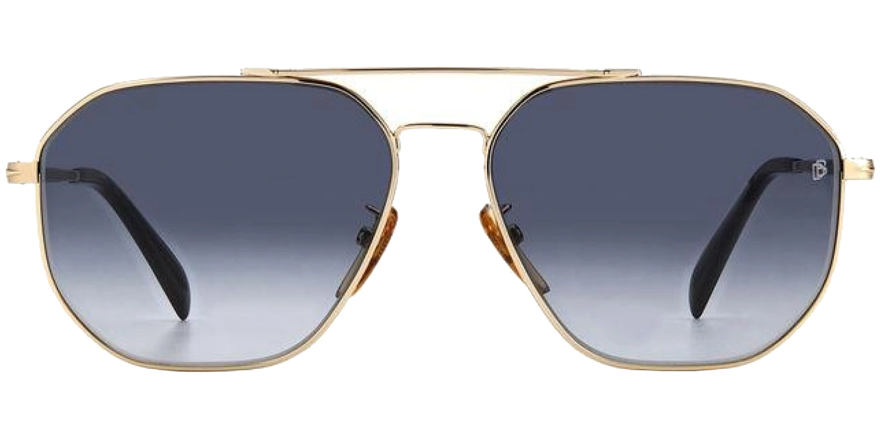 David Beckham Gold-Tone/Black Navigator w/ Gradient Lens - Eyedictive