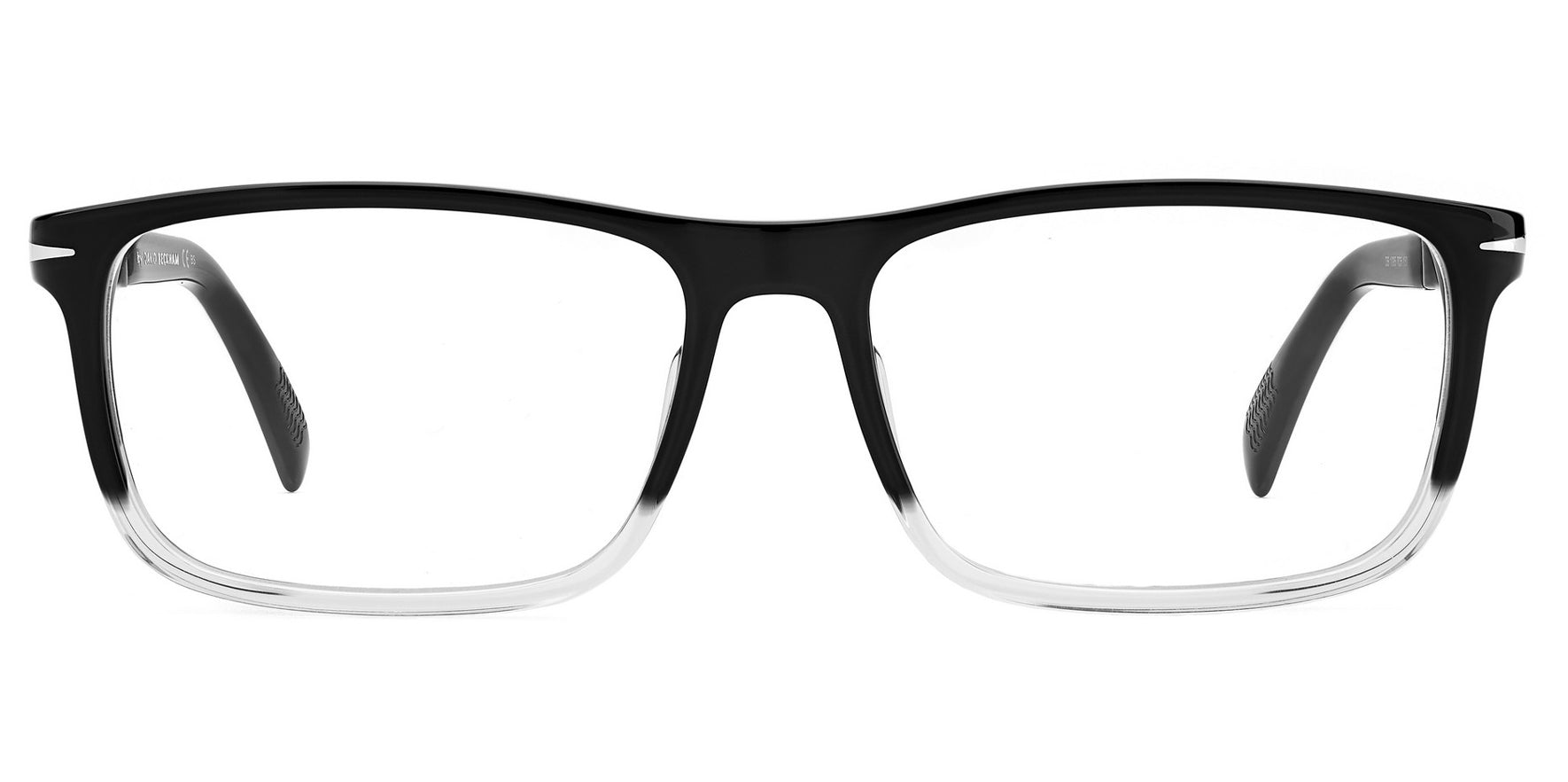 David Beckham Black Crystal Rectangular Eyeglass Frames