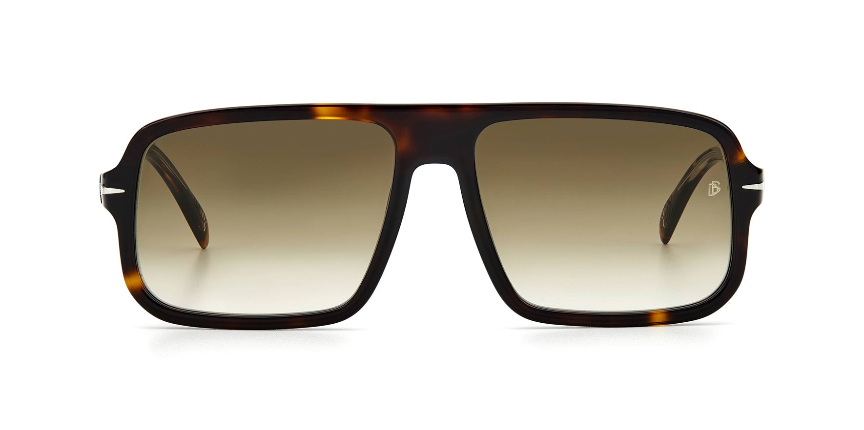 David Beckham Havana Rectangular Navigator w/ Gradient Lens - Eyedictive