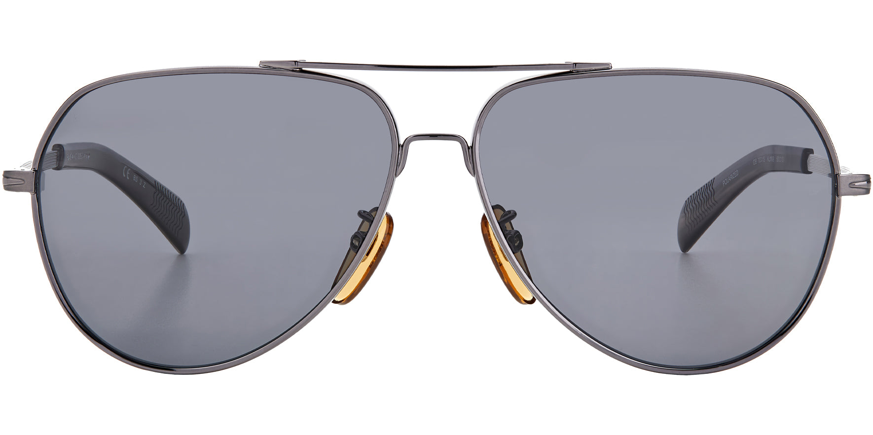 David Beckham Polarized Dark Ruthenium Aviator - Eyedictive