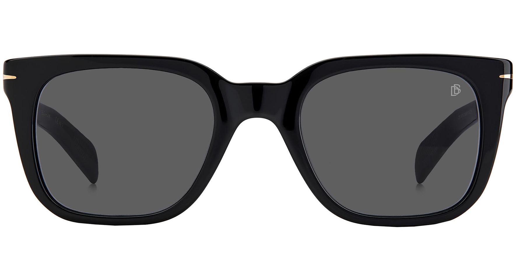 David Beckham Black/Gold-Tone Modern Square - Eyedictive