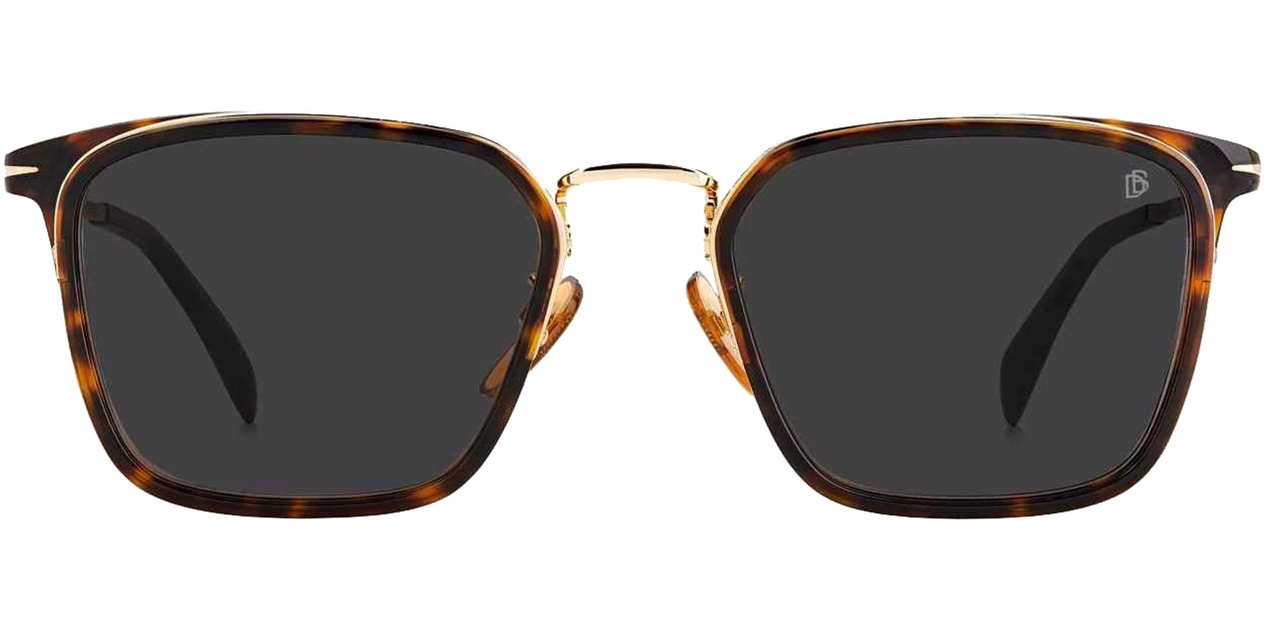 David Beckham Gold-Tone Havana Square - Eyedictive