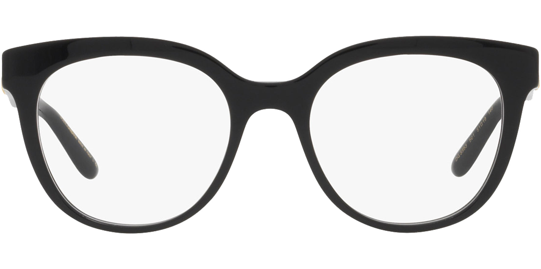 Dolce & Gabbana Black Soft Square Eyeglass Frames - Eyedictive