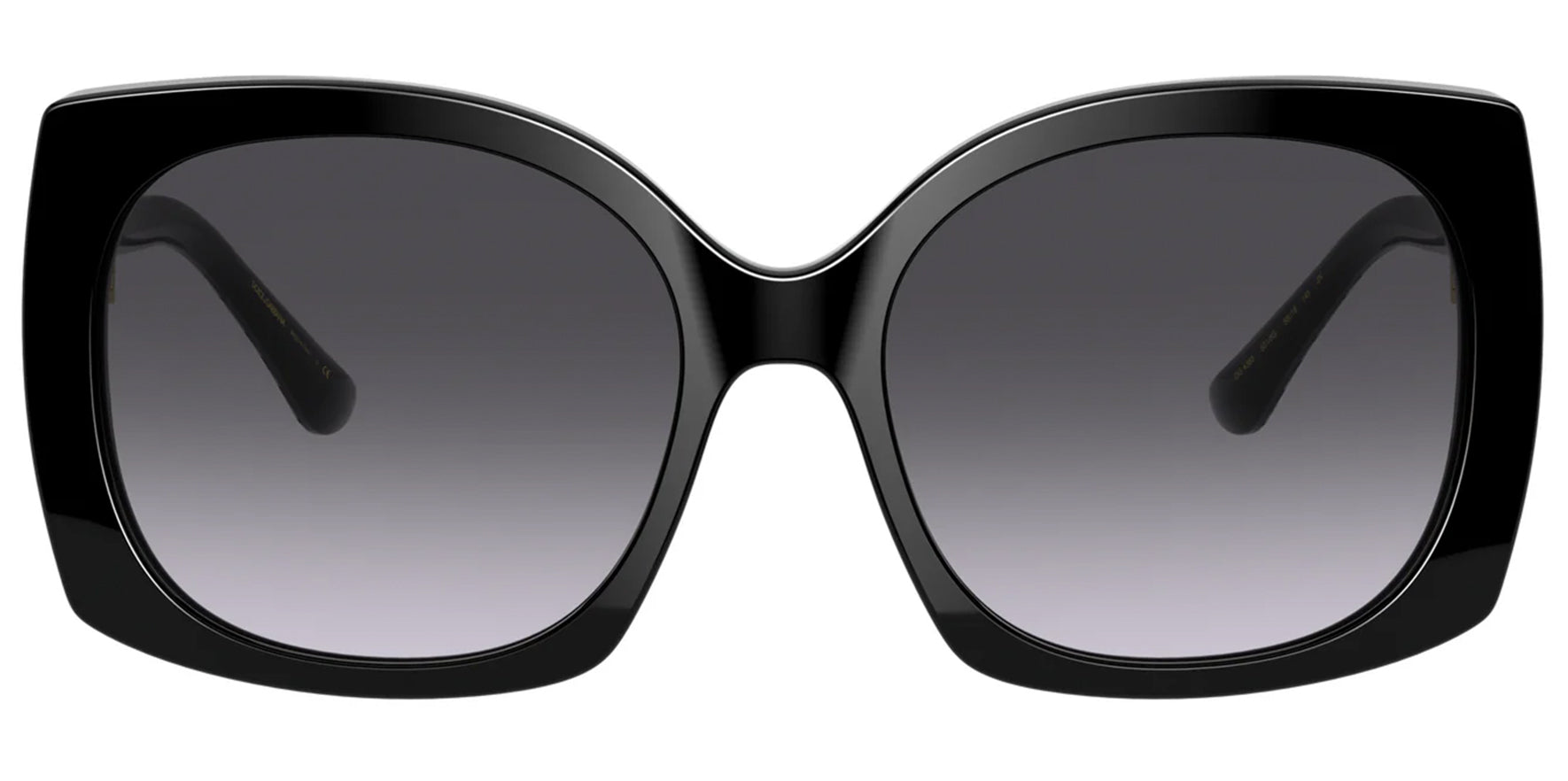 Dolce & Gabbana Black Squared Butterfly w/ Gradient Lens