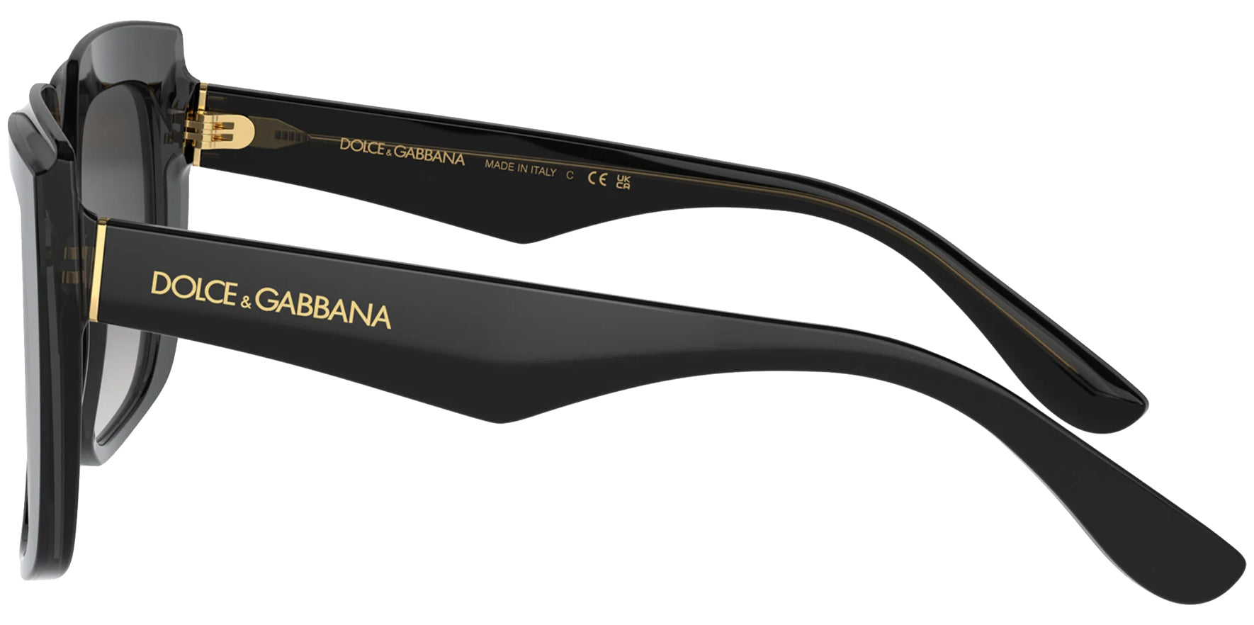 Dolce and Gabbana Black on Black Transparent Squared Butterfly - Eyedictive