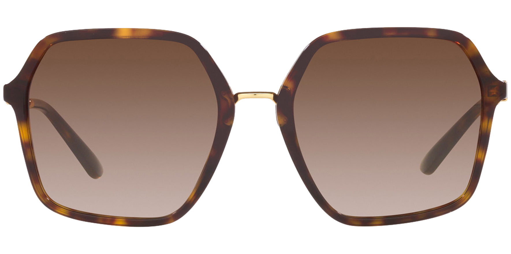 Dolce & Gabbana Havana Geometric Square Butterfly w/ Gradient Lens - Eyedictive