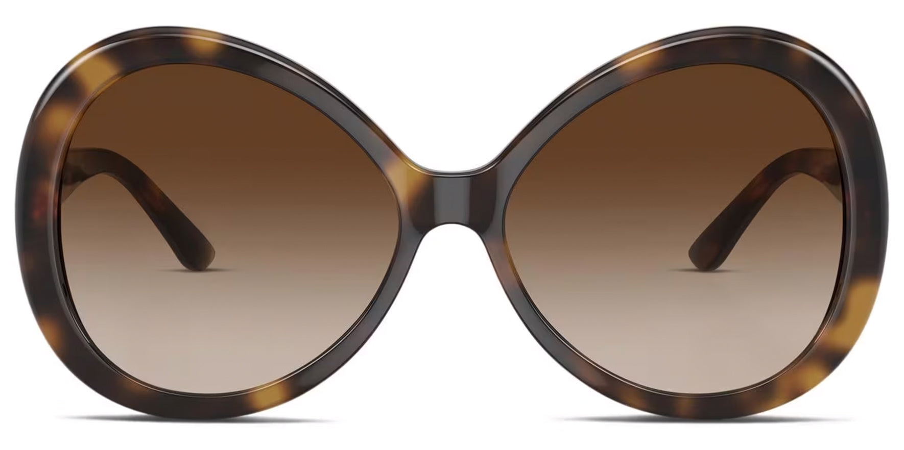 Dolce & Gabbana Oversized Havana Oval w/ Gradient Lens