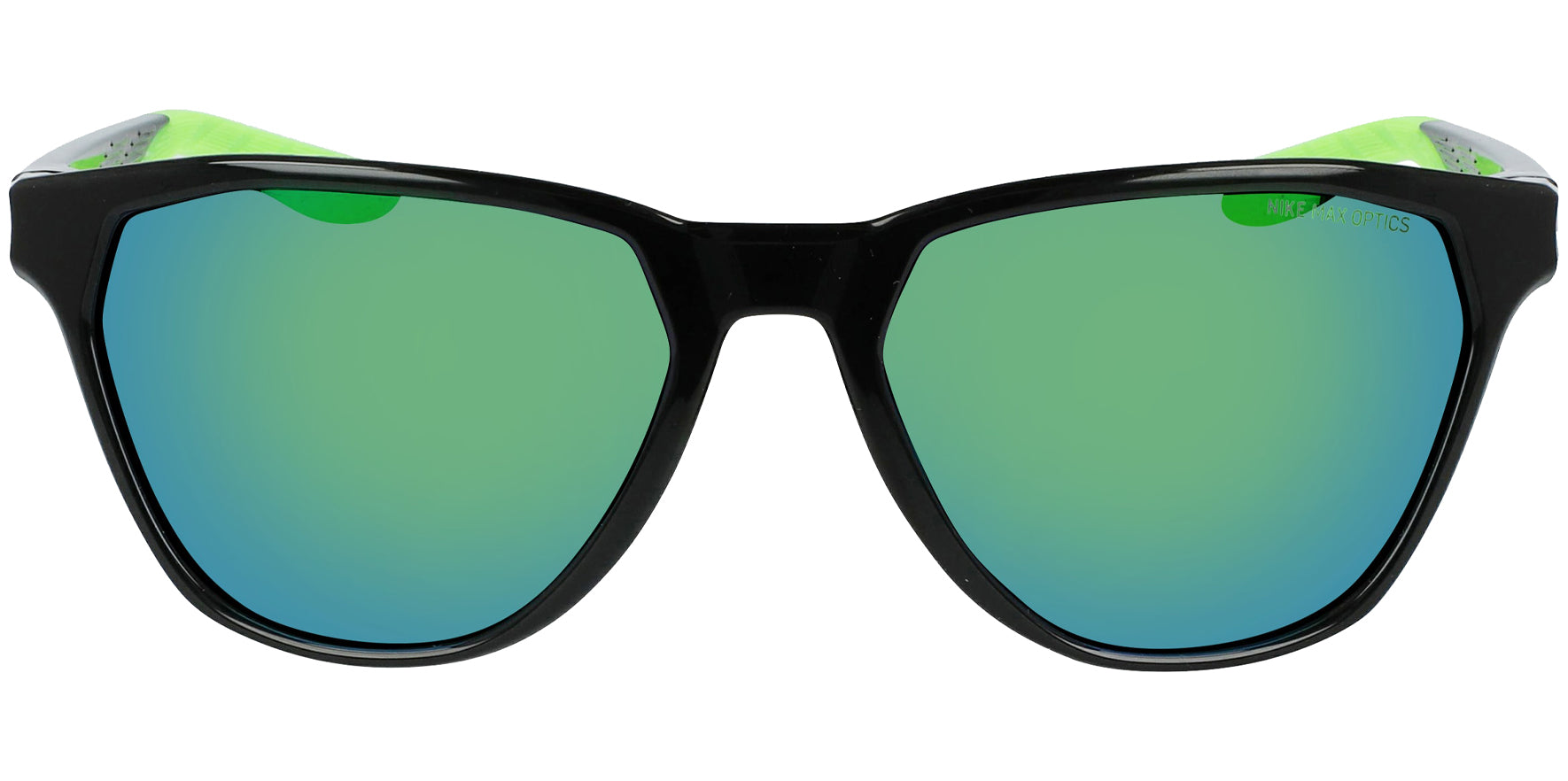 Nike Maverick Rise Black/Green Strike Geometric Sport w/ Mirrored Lens - Eyedictive