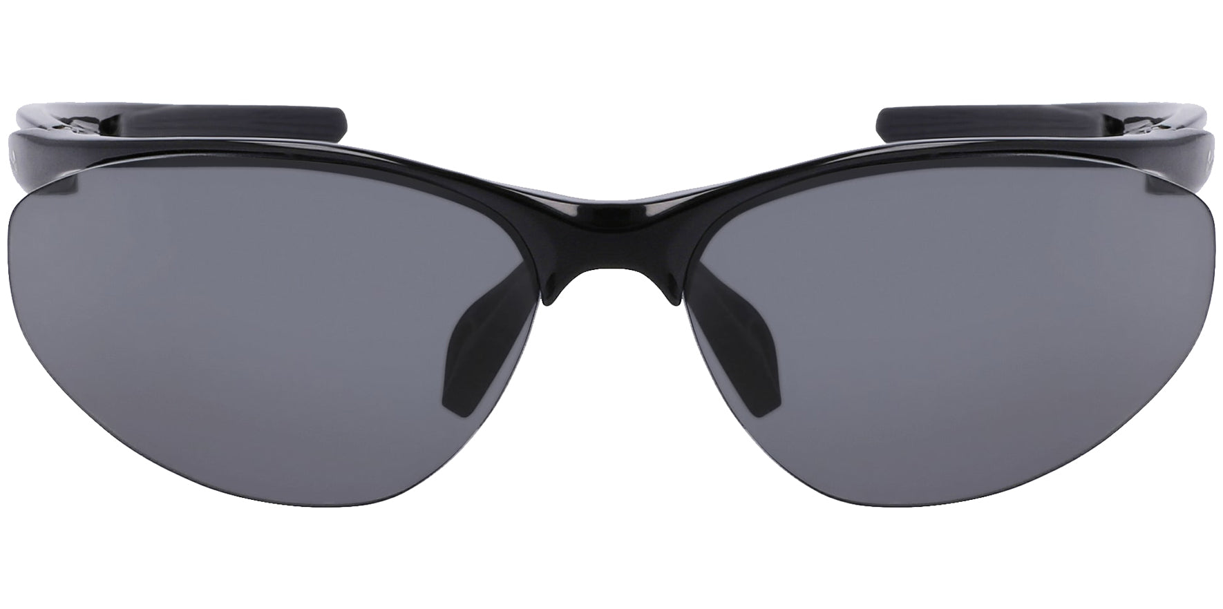 Nike Aerial Polarized Black Semi-Rimless Sports Wrap - Eyedictive