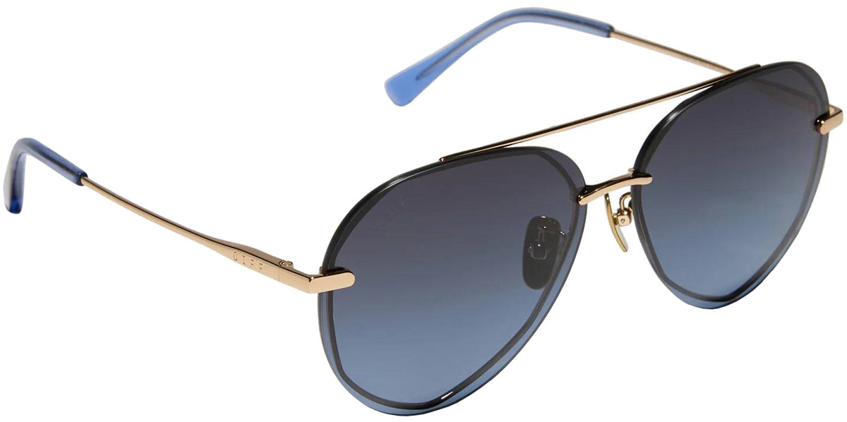 Diff Lenox Polarized Stainless Steel Aviator w/ Gradient Lens