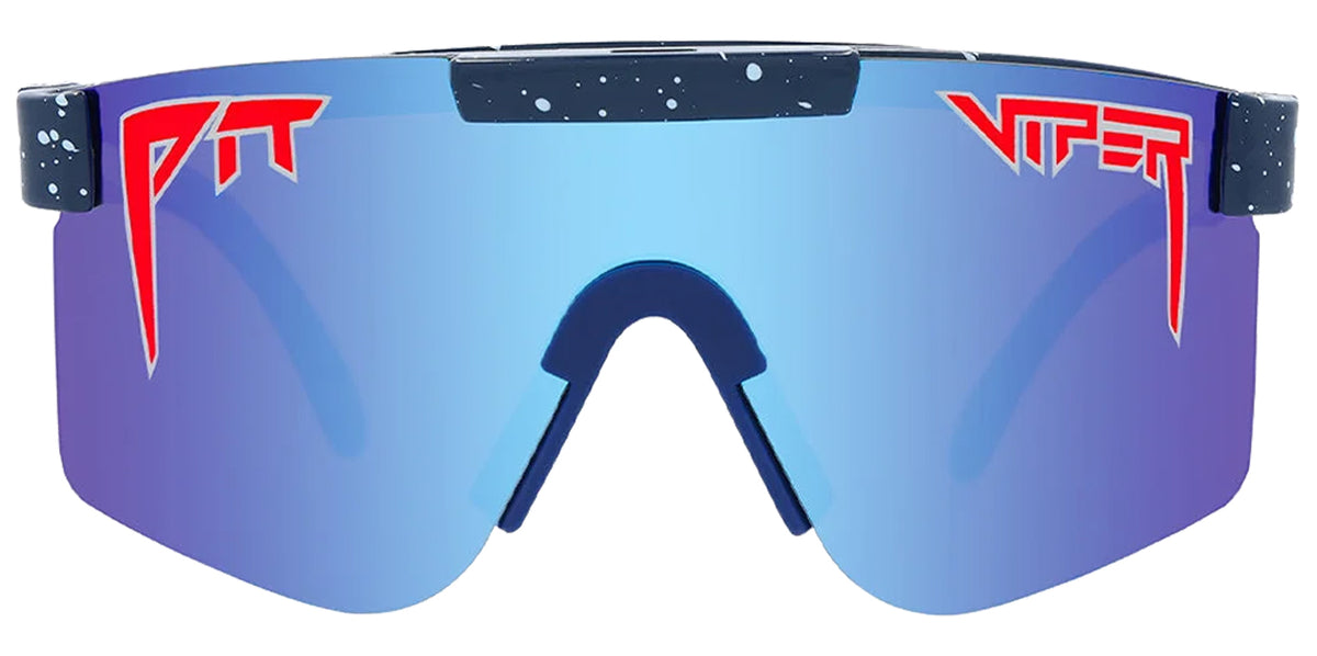 Pit Viper The Basketball Team Single Wide Polarized Navy Shield w/ Adjustable Temples