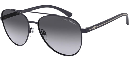 Emporio Armani Matte Blue Aviator w/ Gradient Lens - Eyedictive