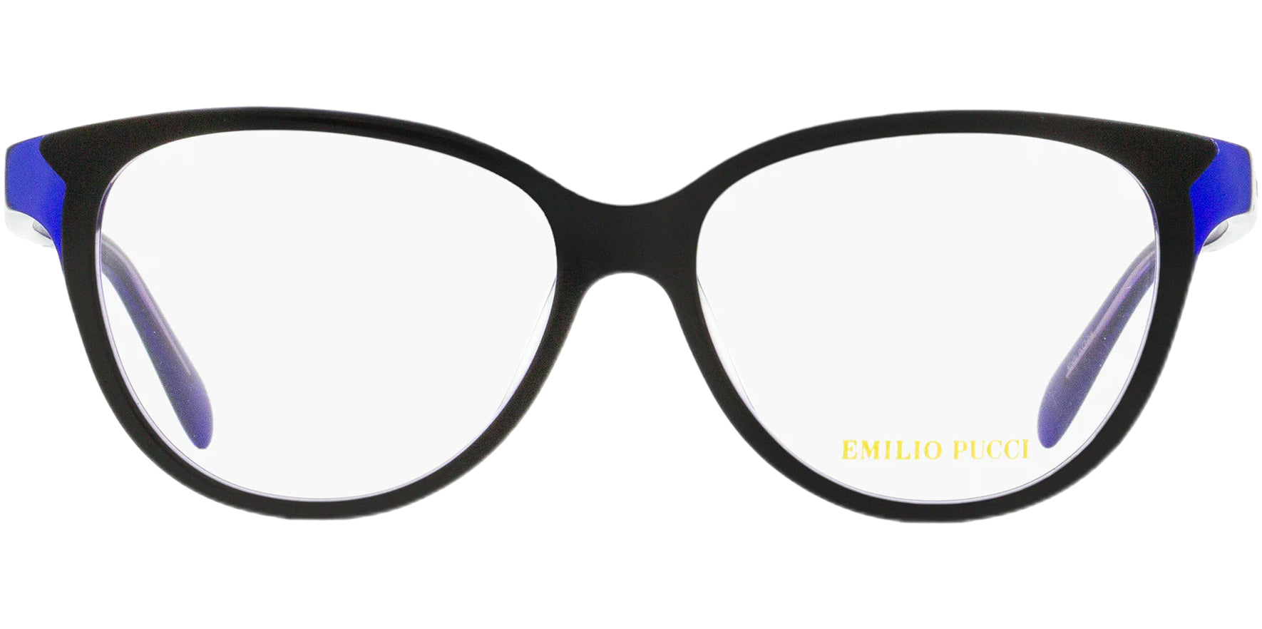 Emilio Pucci Black Rounded Cat Eye Eyeglass Frames - Eyedictive