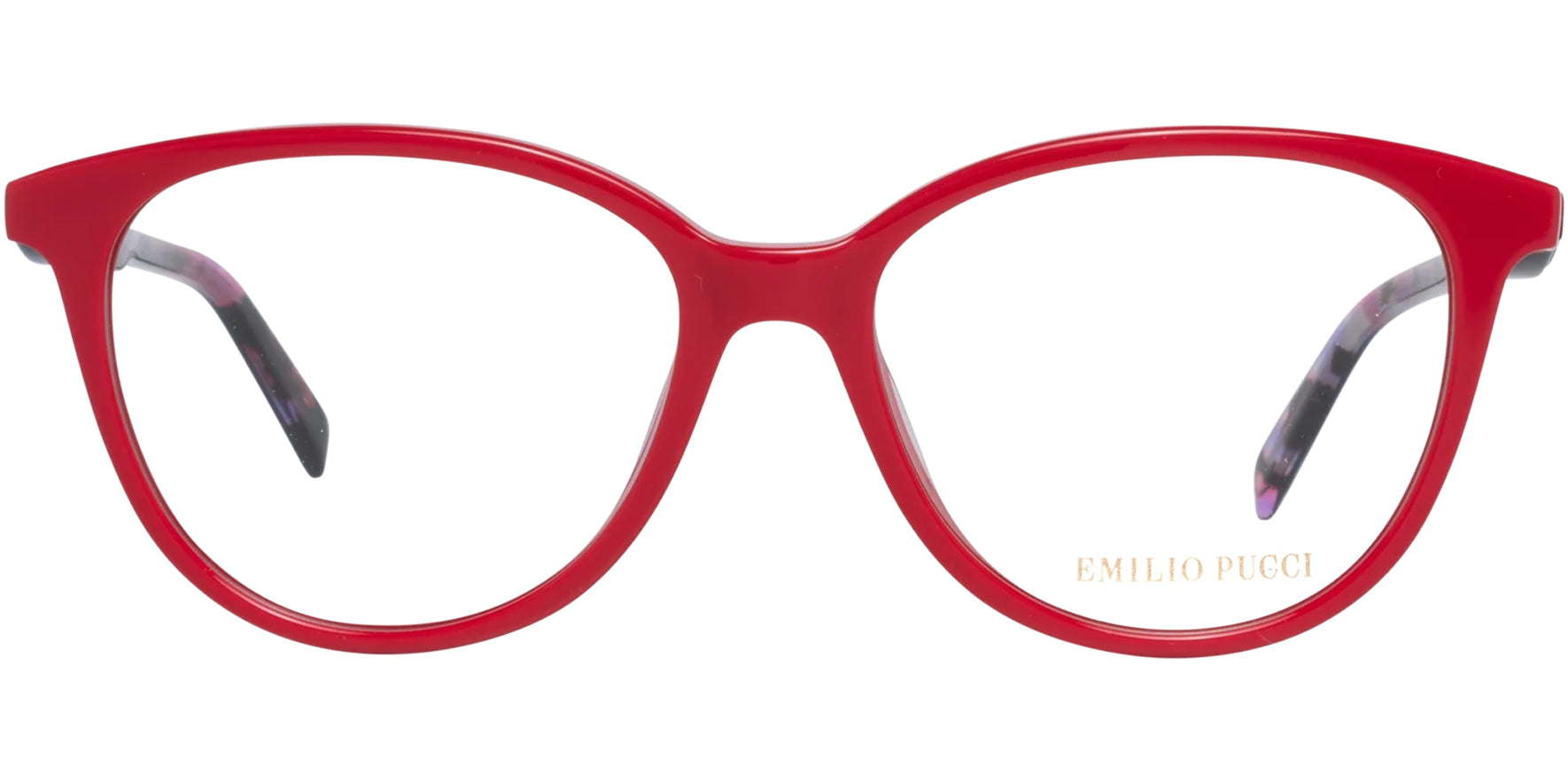 Emilio Pucci Shiny Fuxia Round Cat Eye Eyeglass Frames - Eyedictive