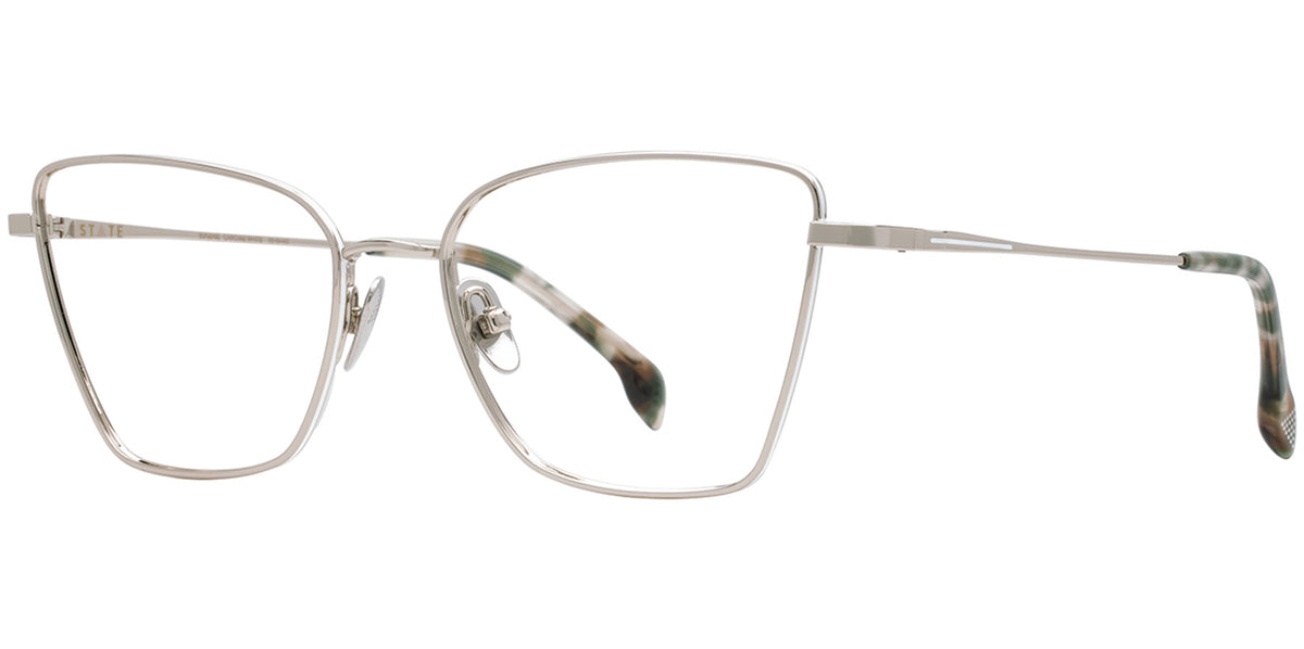 STATE Optical Co. Eugenie Titanium Geometric Cat-Eye Eyeglasses