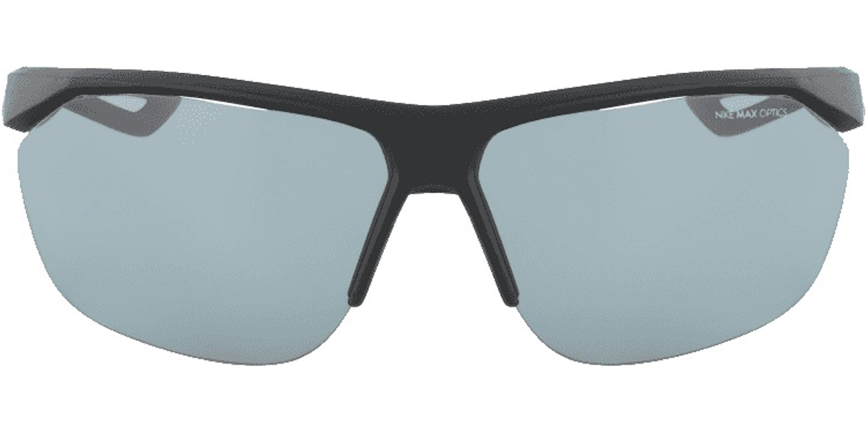 Nike Tailwind Matte Black Max Optics Semi-Rimless Wrap - Eyedictive